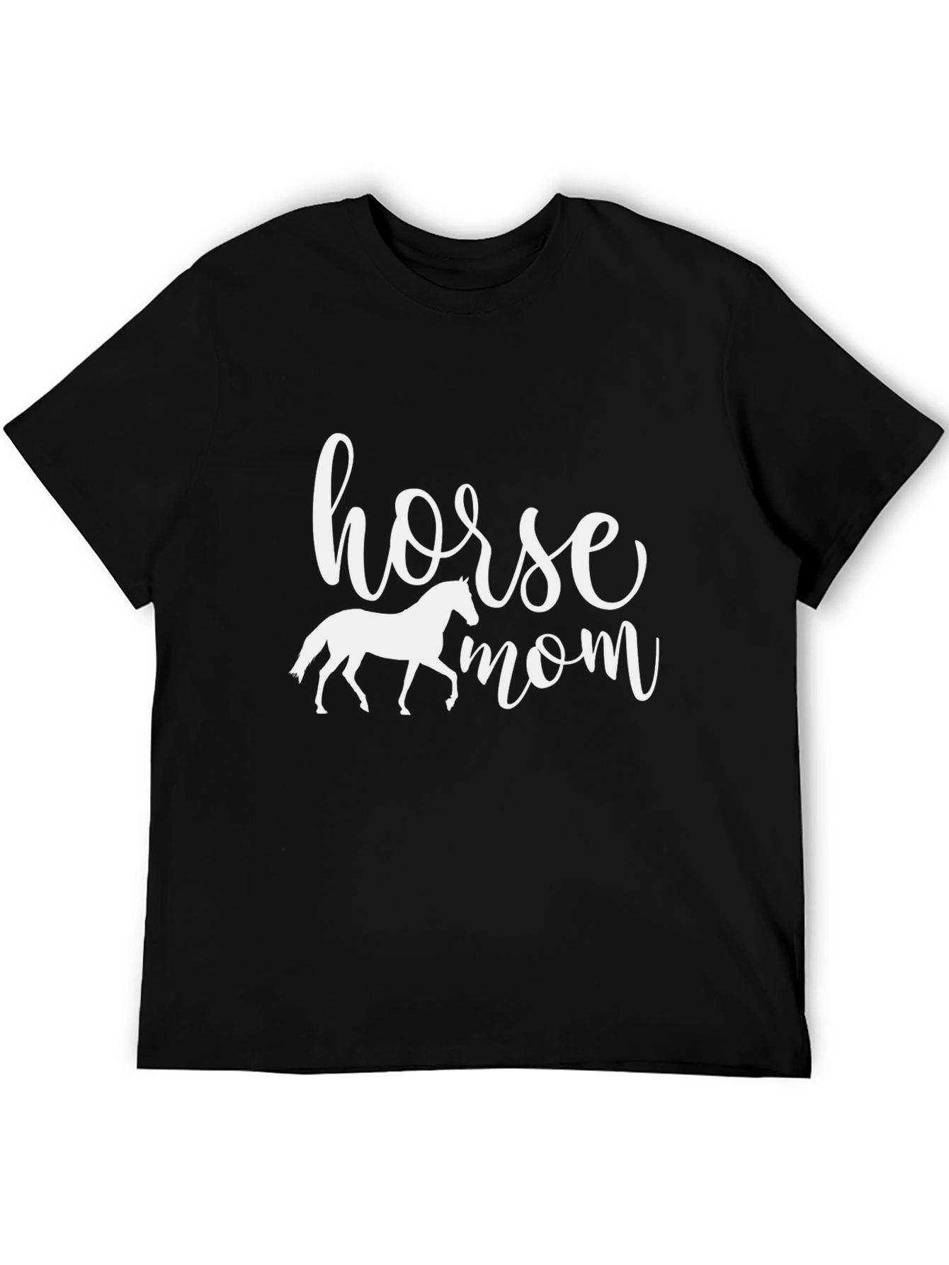 Horse Mom Black Graphic T-Shirt