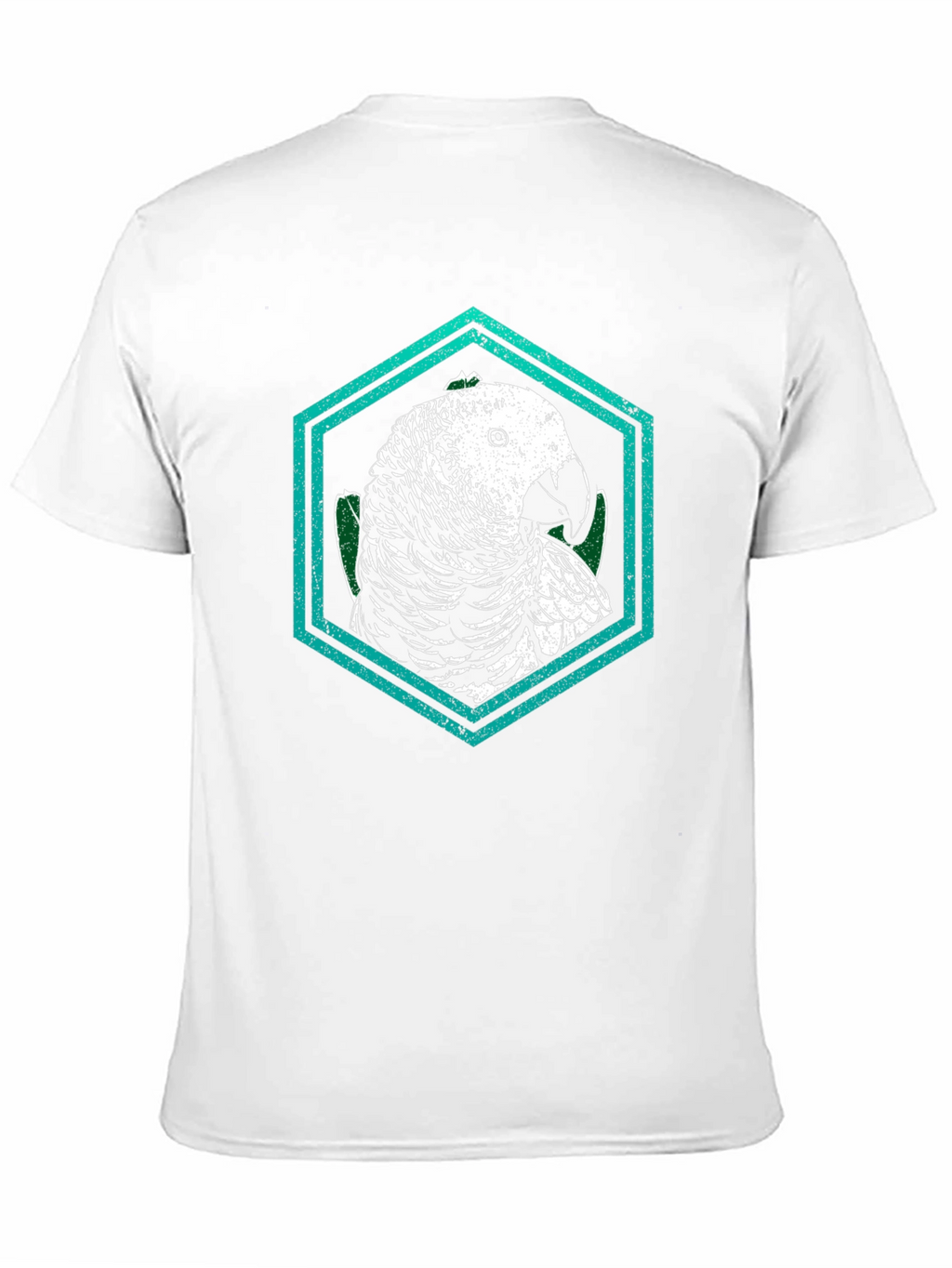 Parrot Graphic Tee - Unique Hexagon Design