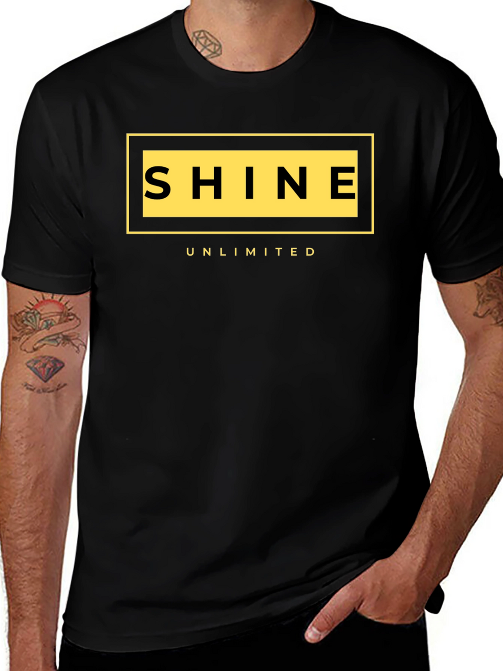 Shine Unlimited Black Graphic T-Shirt