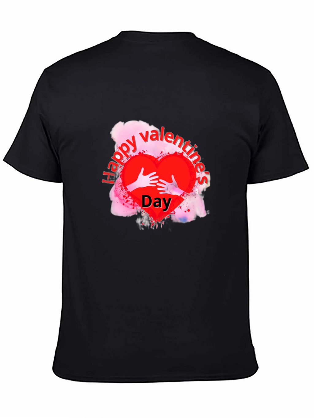 Happy Valentines Day Black T-Shirt