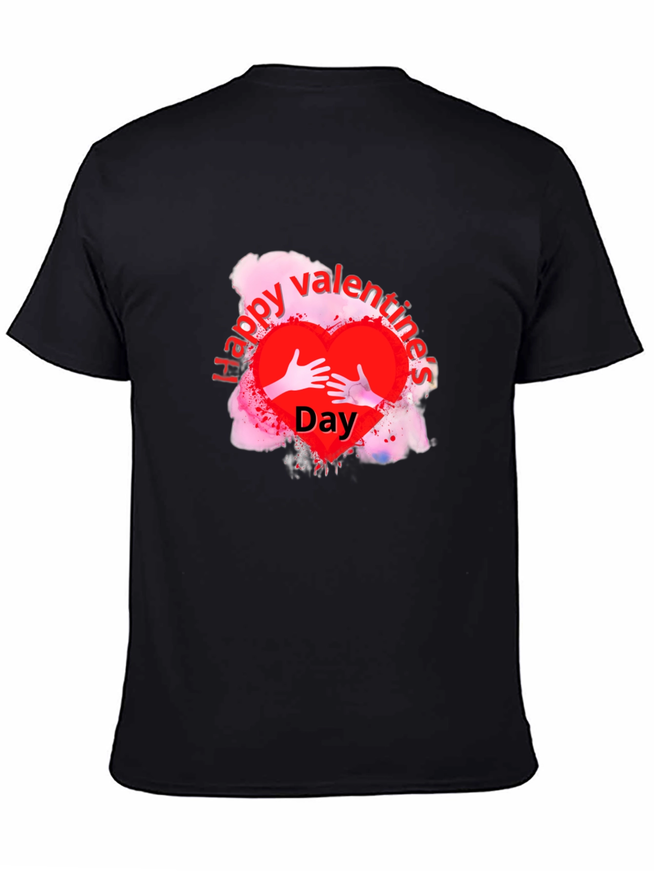 Happy Valentines Day Black T-Shirt