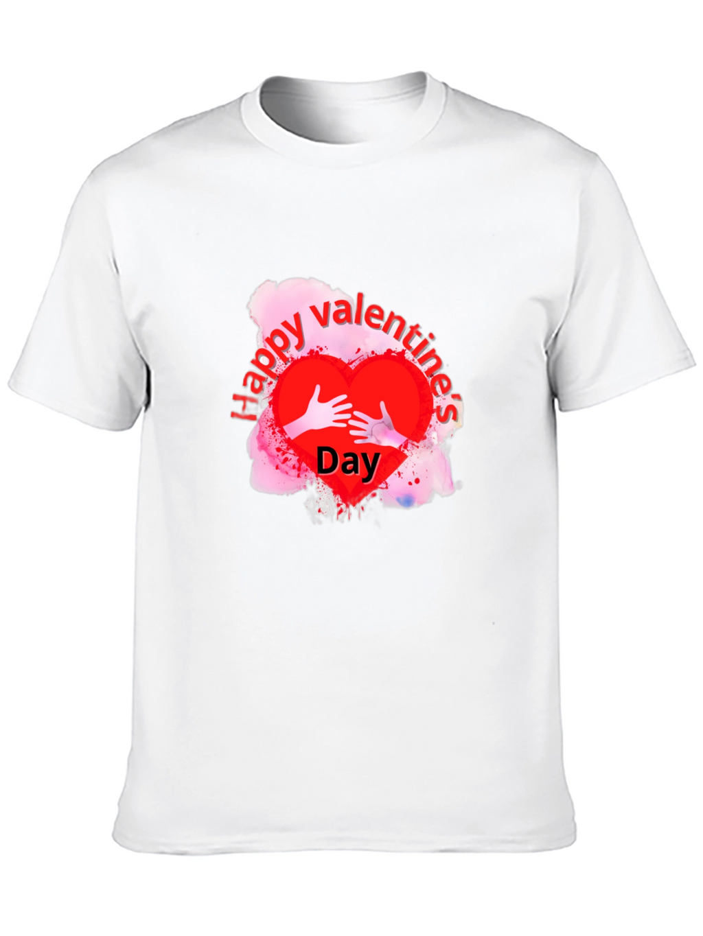 Happy Valentines Day Black T-Shirt