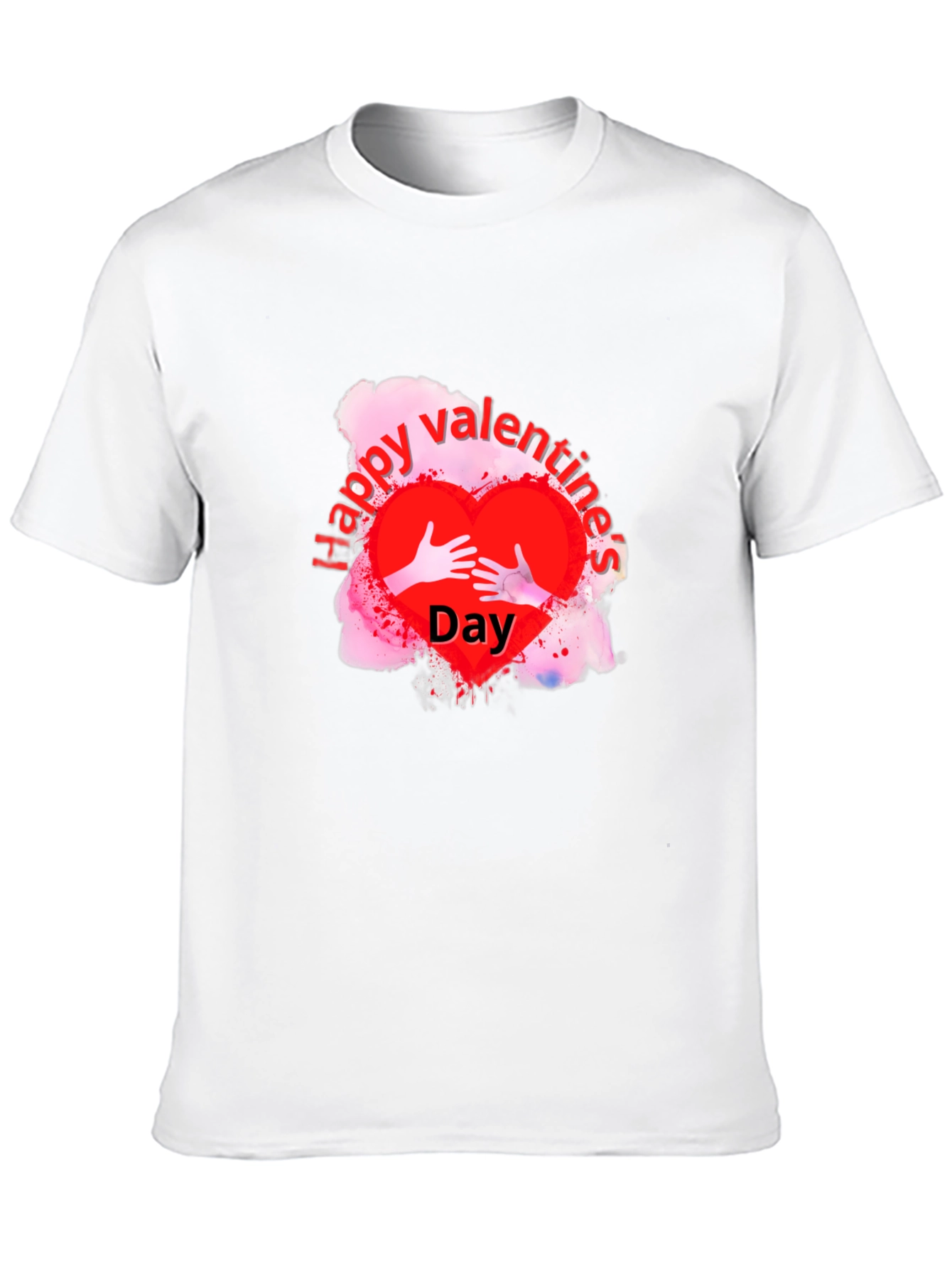Happy Valentines Day Black T-Shirt