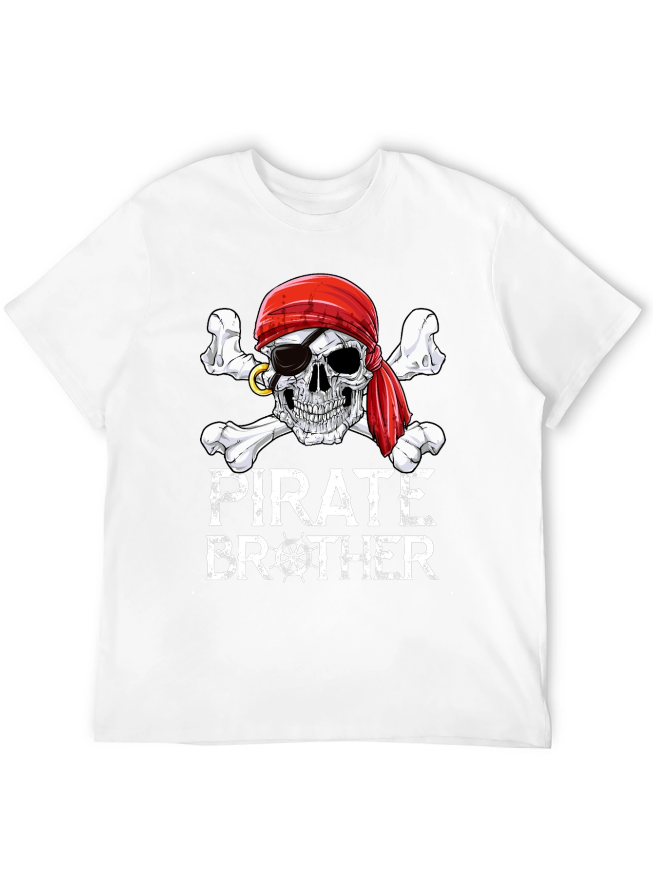 Pirate Brother T-Shirt Skull and Crossbones Graphic Tee
