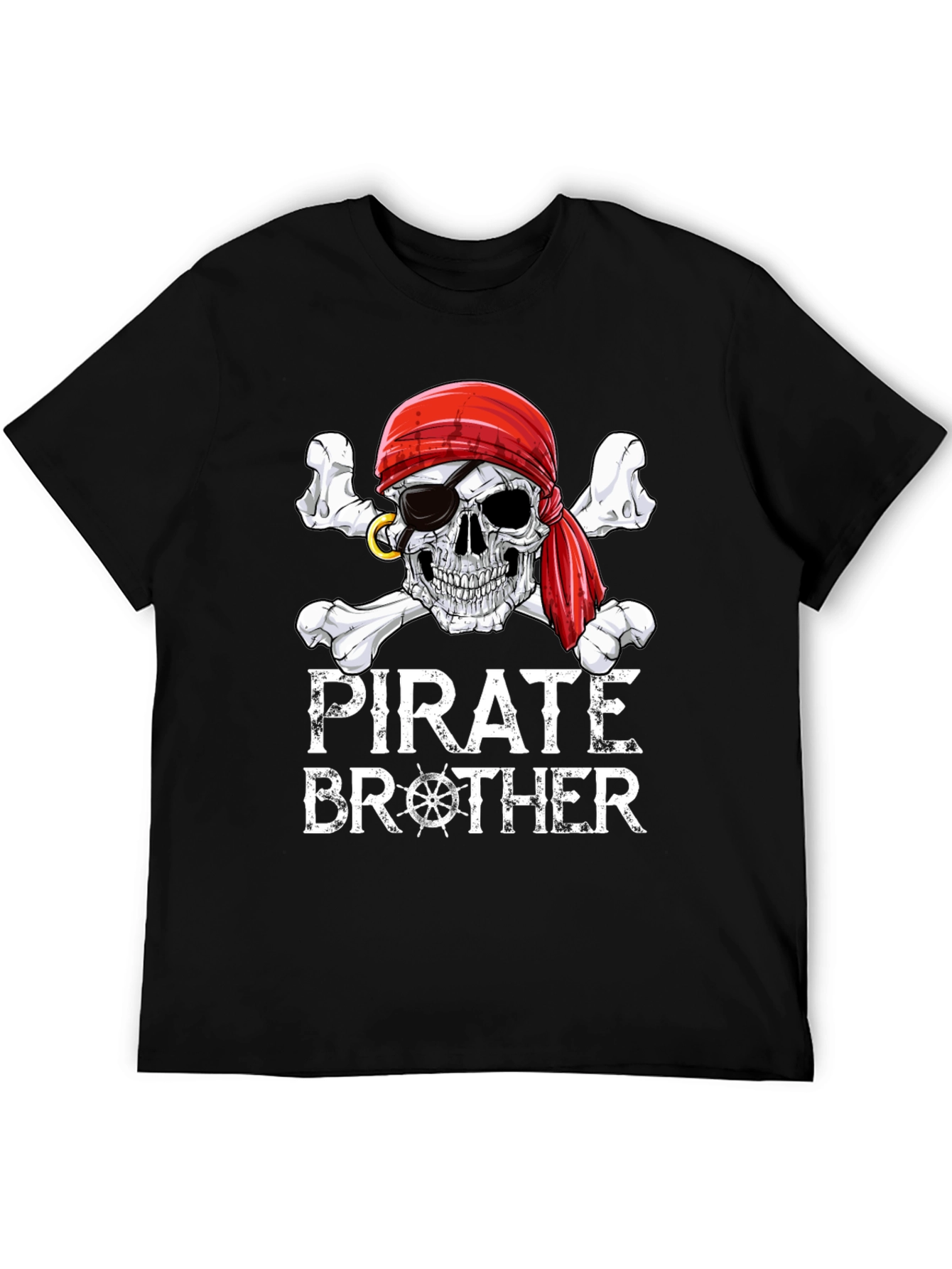 Pirate Brother T-Shirt Skull and Crossbones Graphic Tee