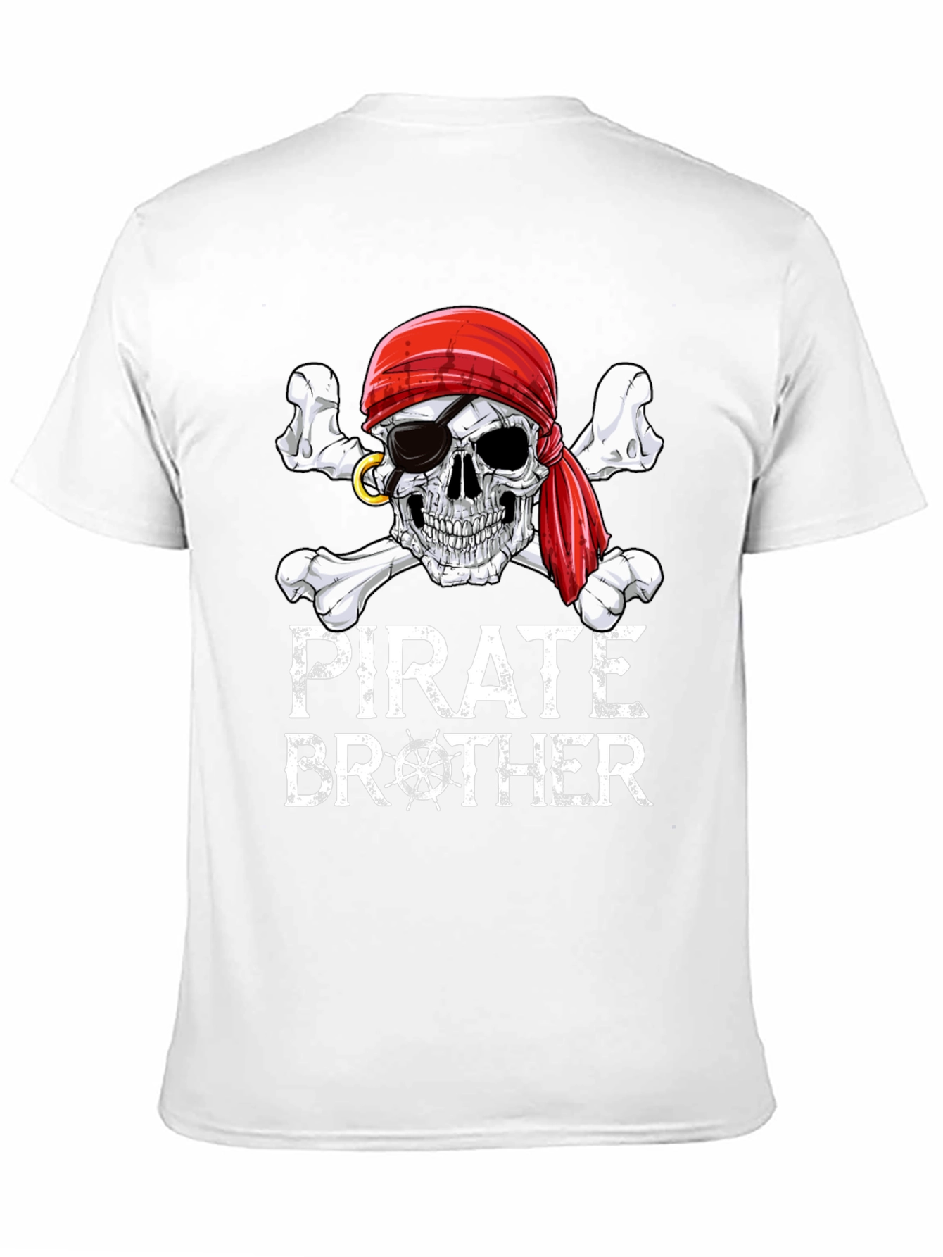 Pirate Brother T-Shirt Skull and Crossbones Graphic Tee