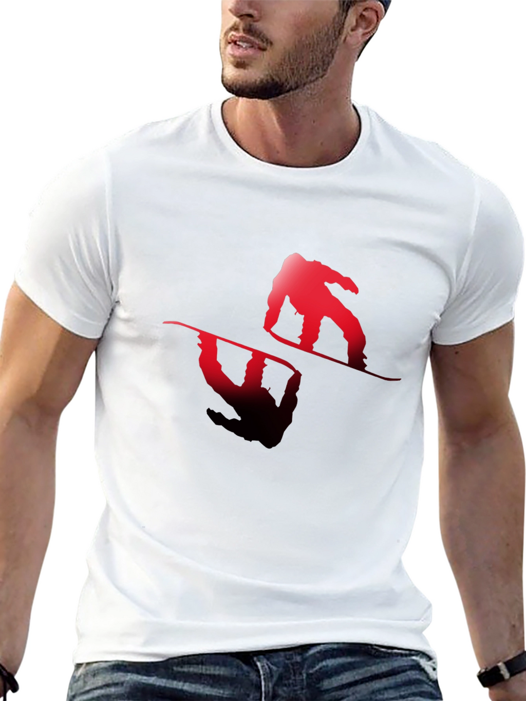 Snowboarder Graphic Tee - Black
