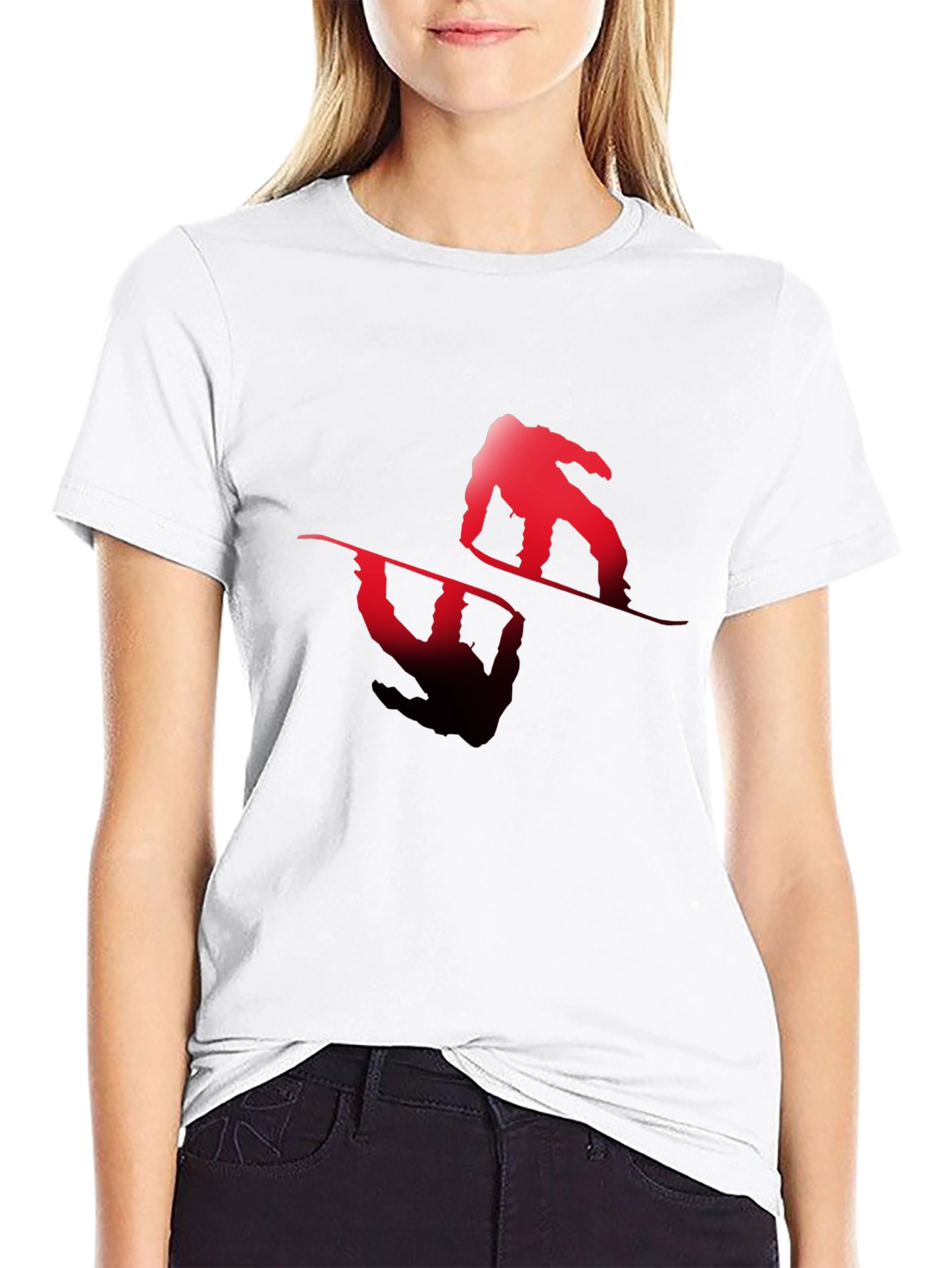 Snowboarder Graphic Tee - Black