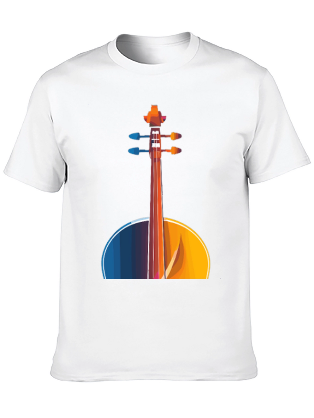 Abstract Cello Graphic Tee - Black Musical Shirt