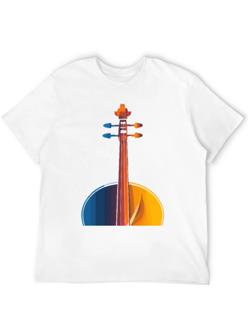 Abstract Cello Graphic Tee - Black Musical Shirt