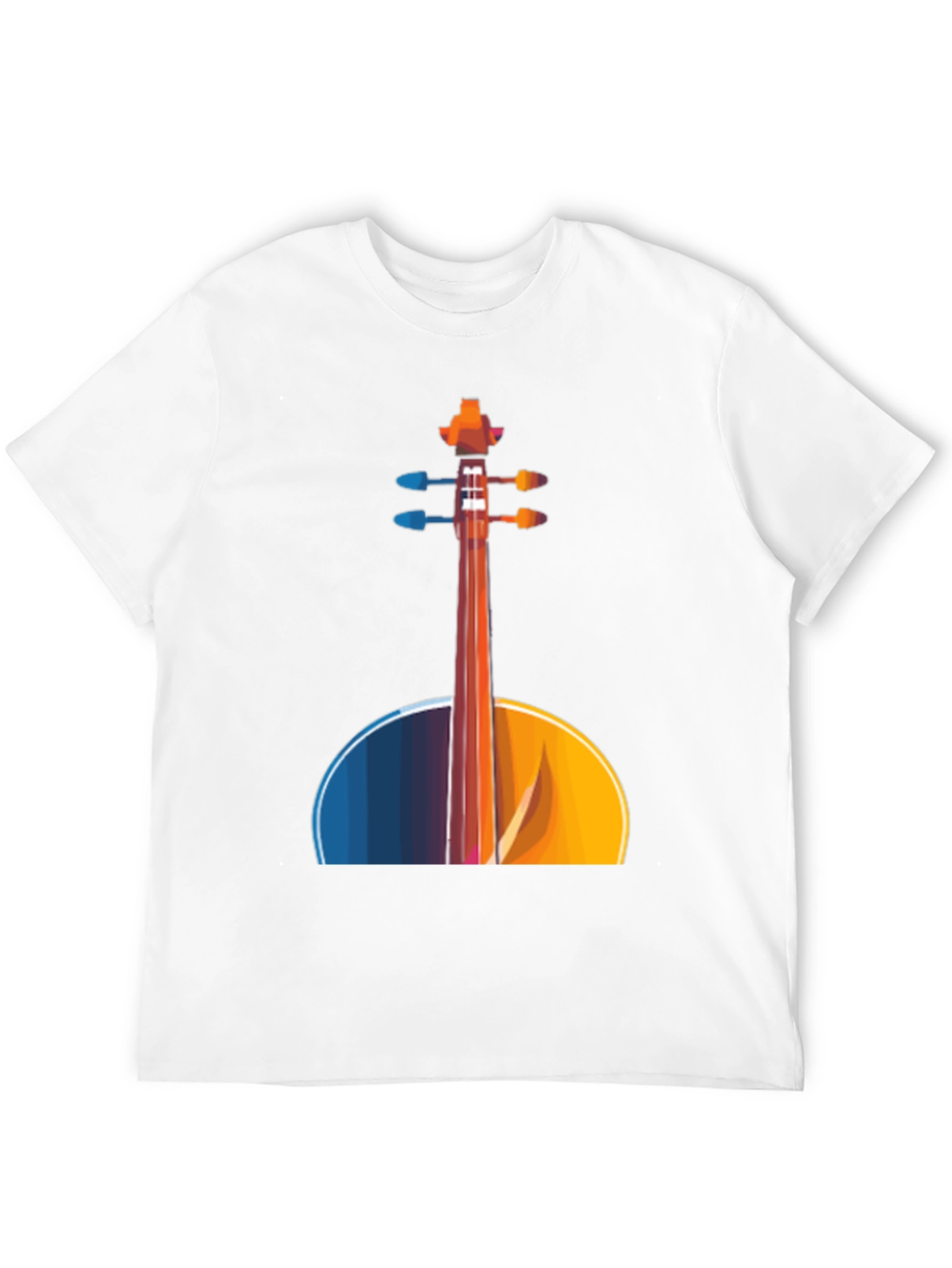 Abstract Cello Graphic Tee - Black Musical Shirt