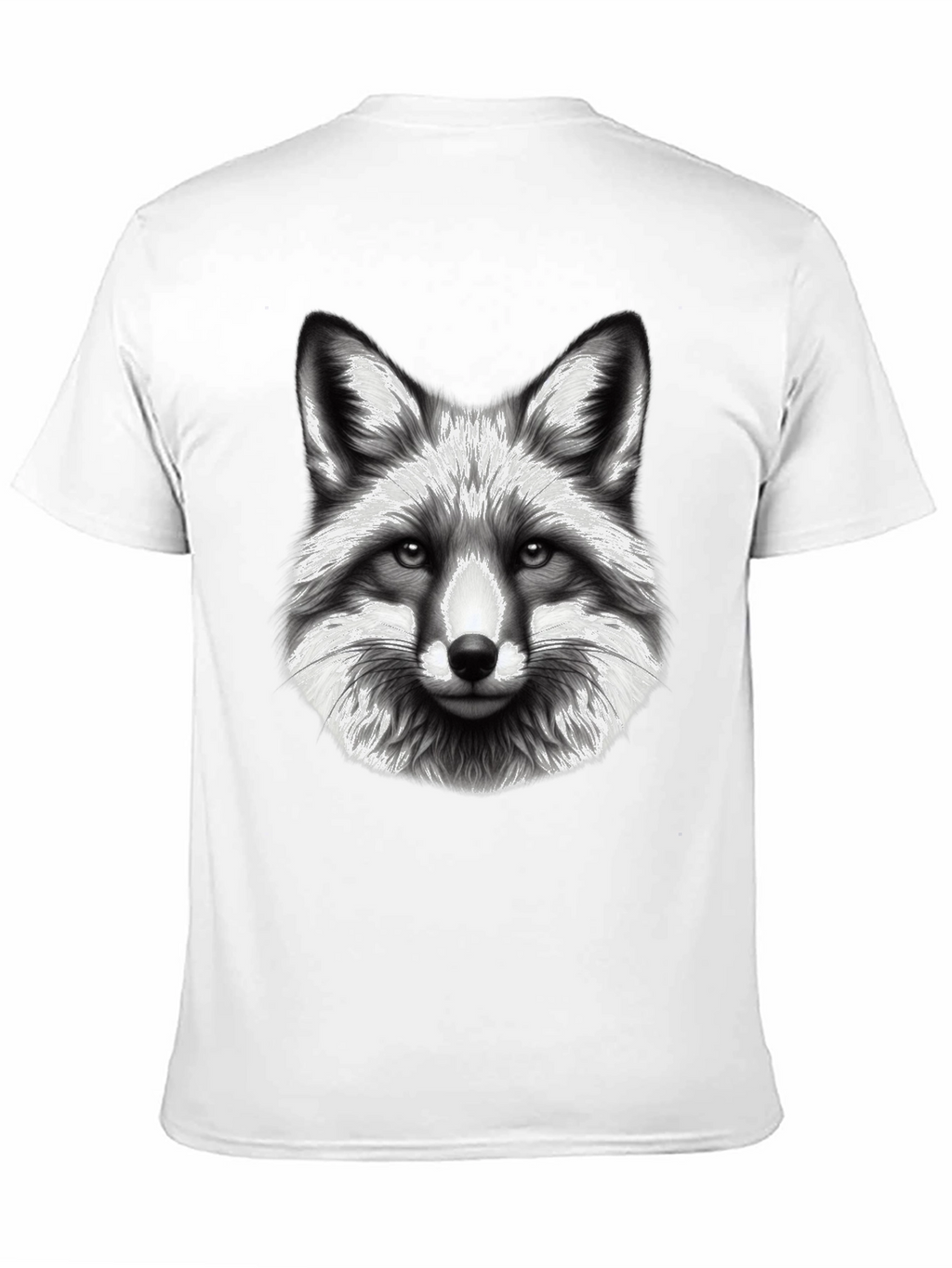Fox Graphic Tee - Black Cotton Blend T-Shirt