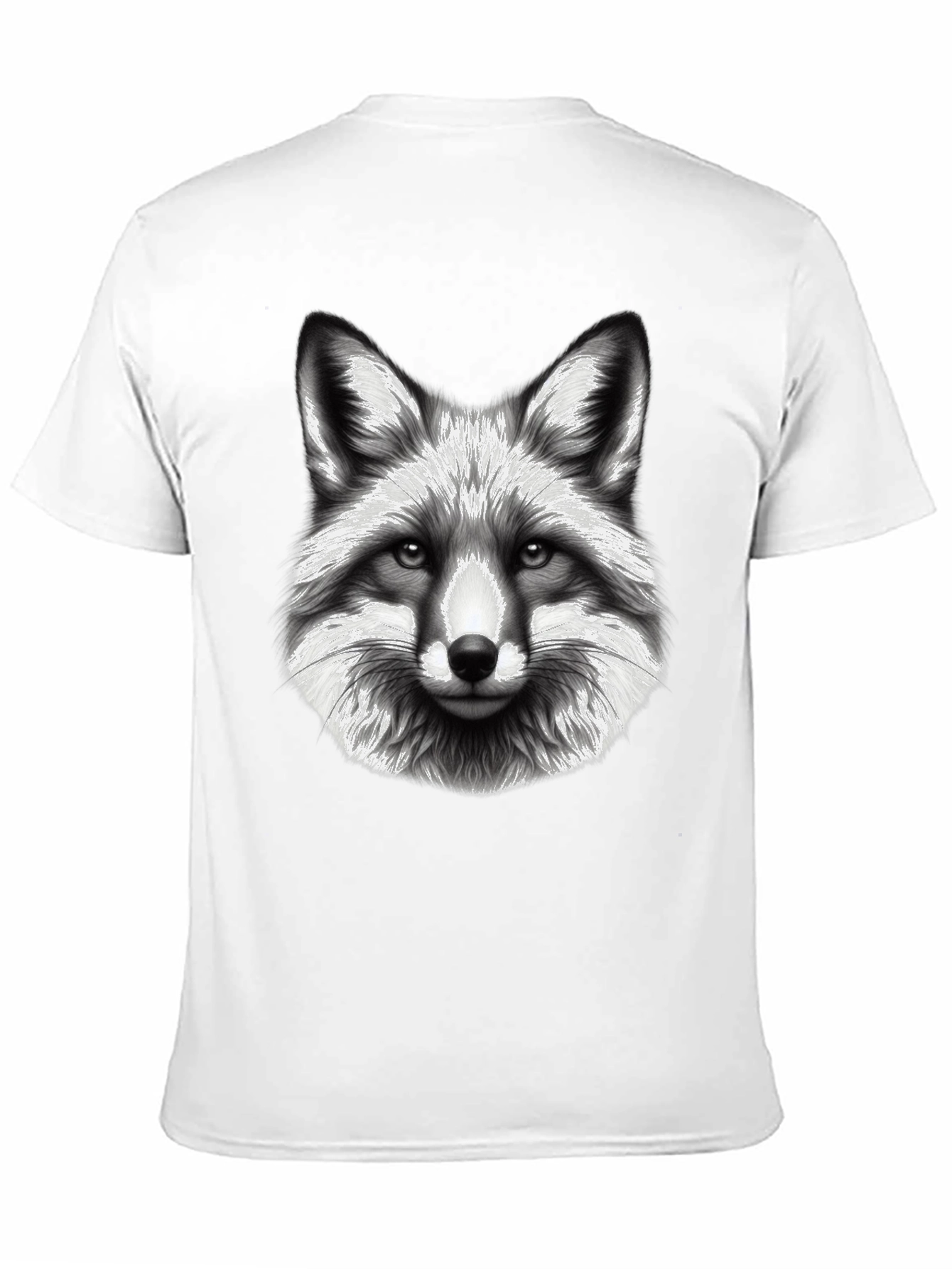 Fox Graphic Tee - Black Cotton Blend T-Shirt