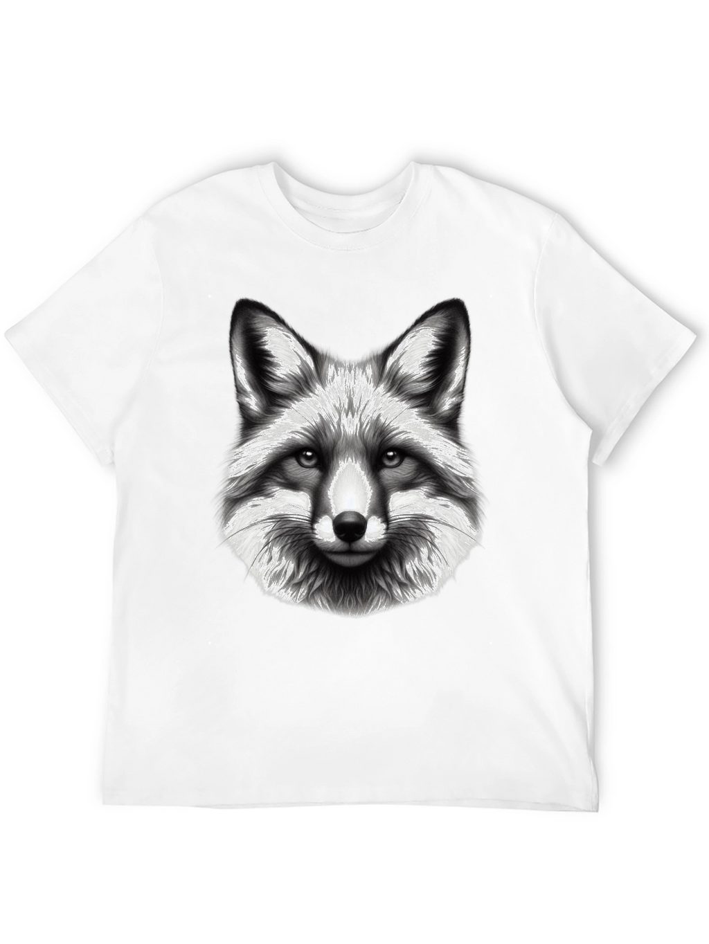 Fox Graphic Tee - Black Cotton Blend T-Shirt
