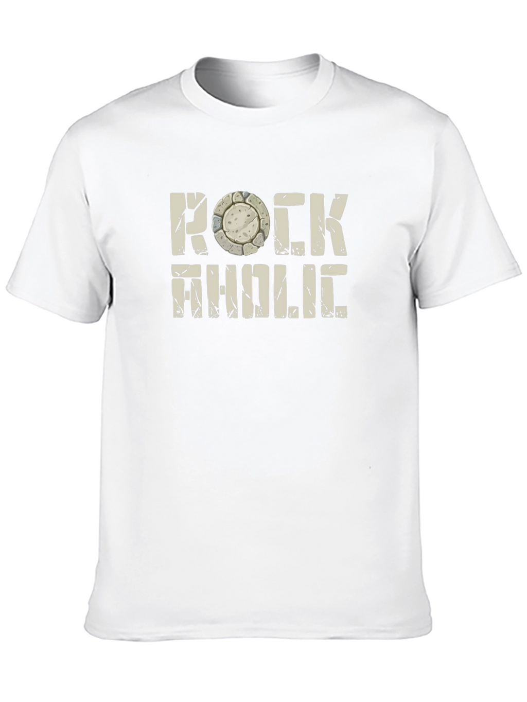 Rockaholic Graphic Tee - Stone Design