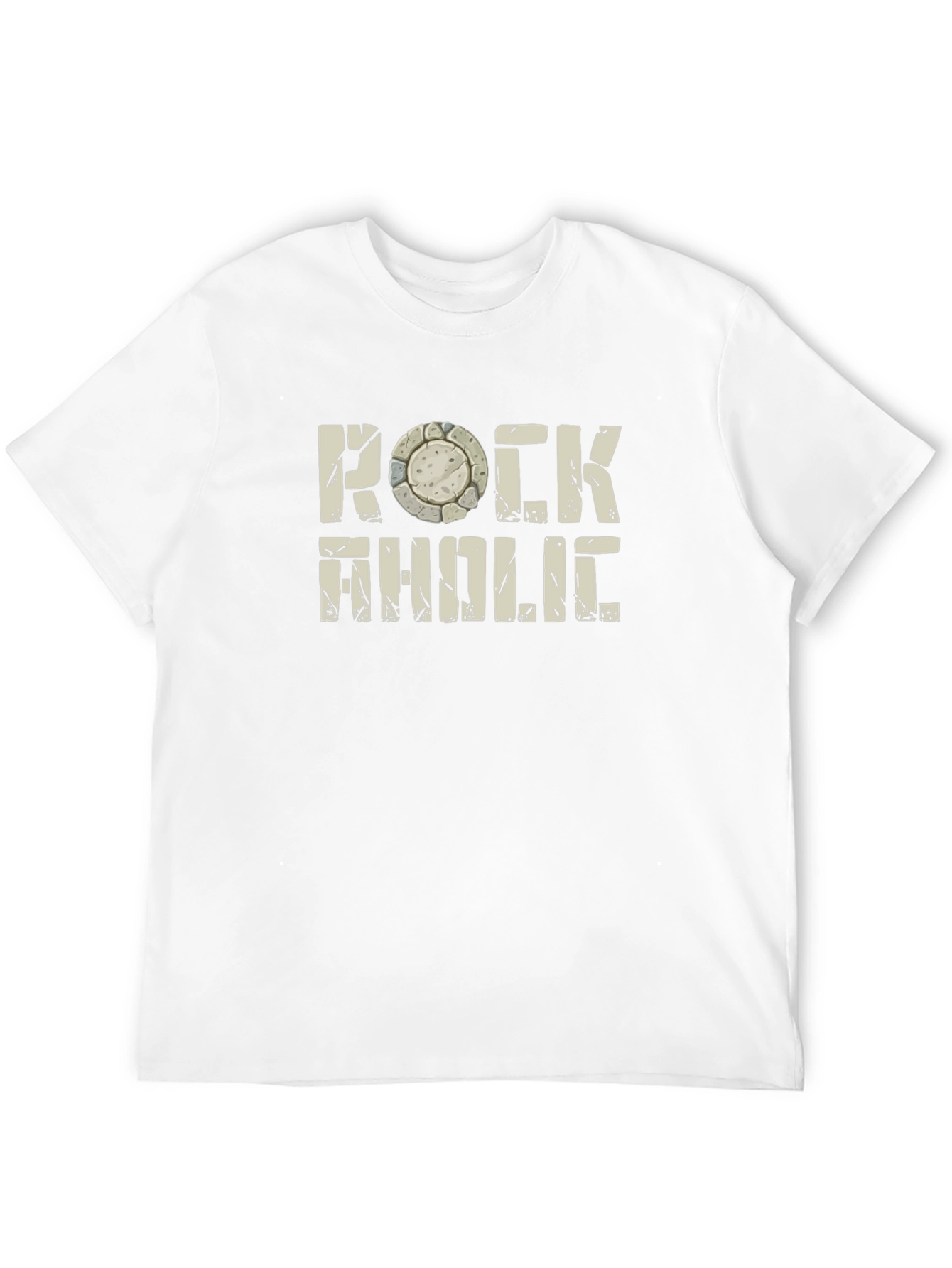 Rockaholic Graphic Tee - Stone Design