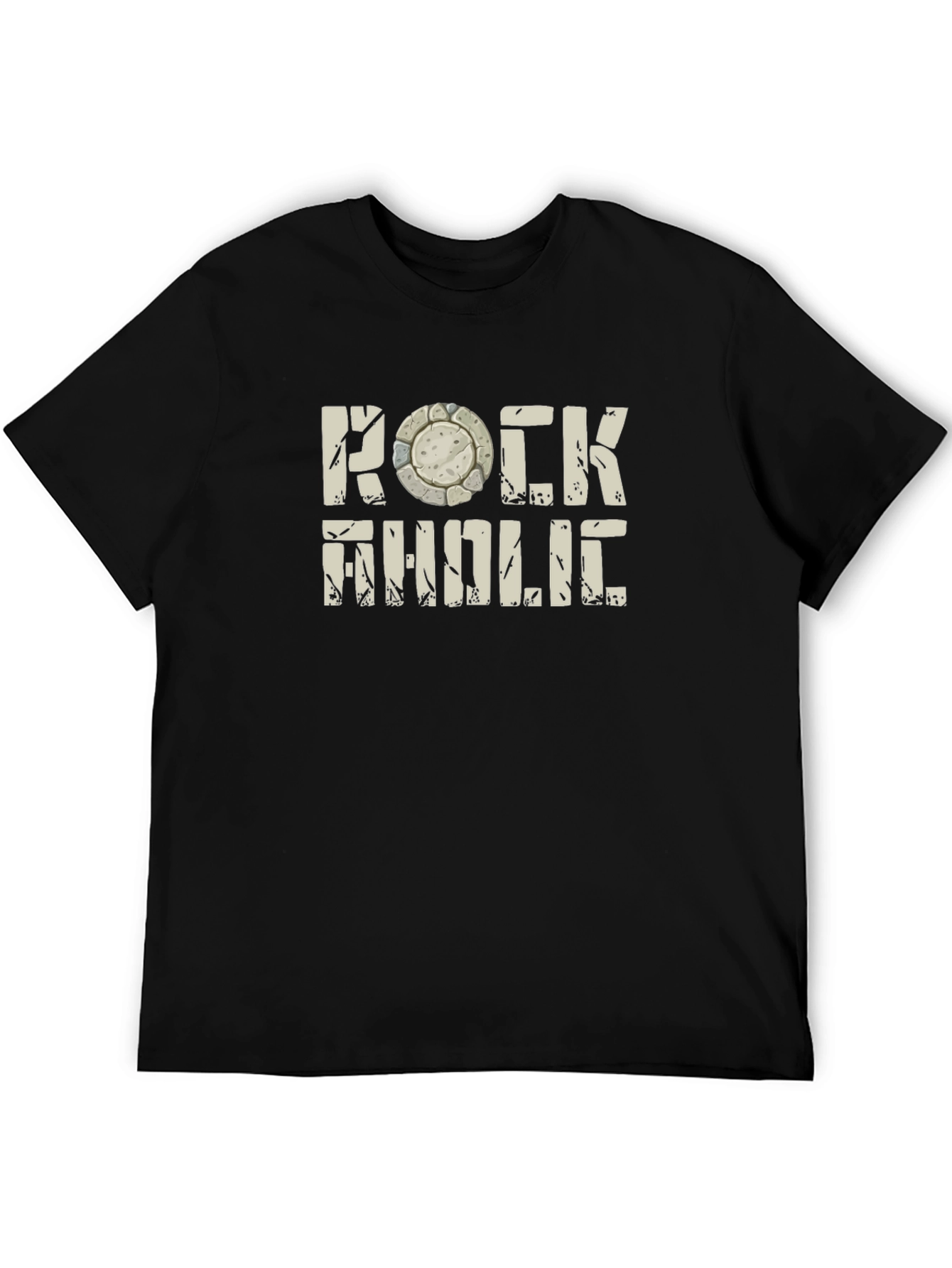 Rockaholic Graphic Tee - Stone Design
