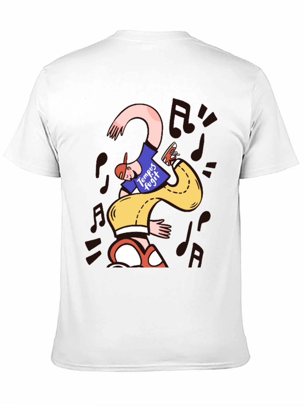 Unique Graphic Print T-Shirt - Time Flies