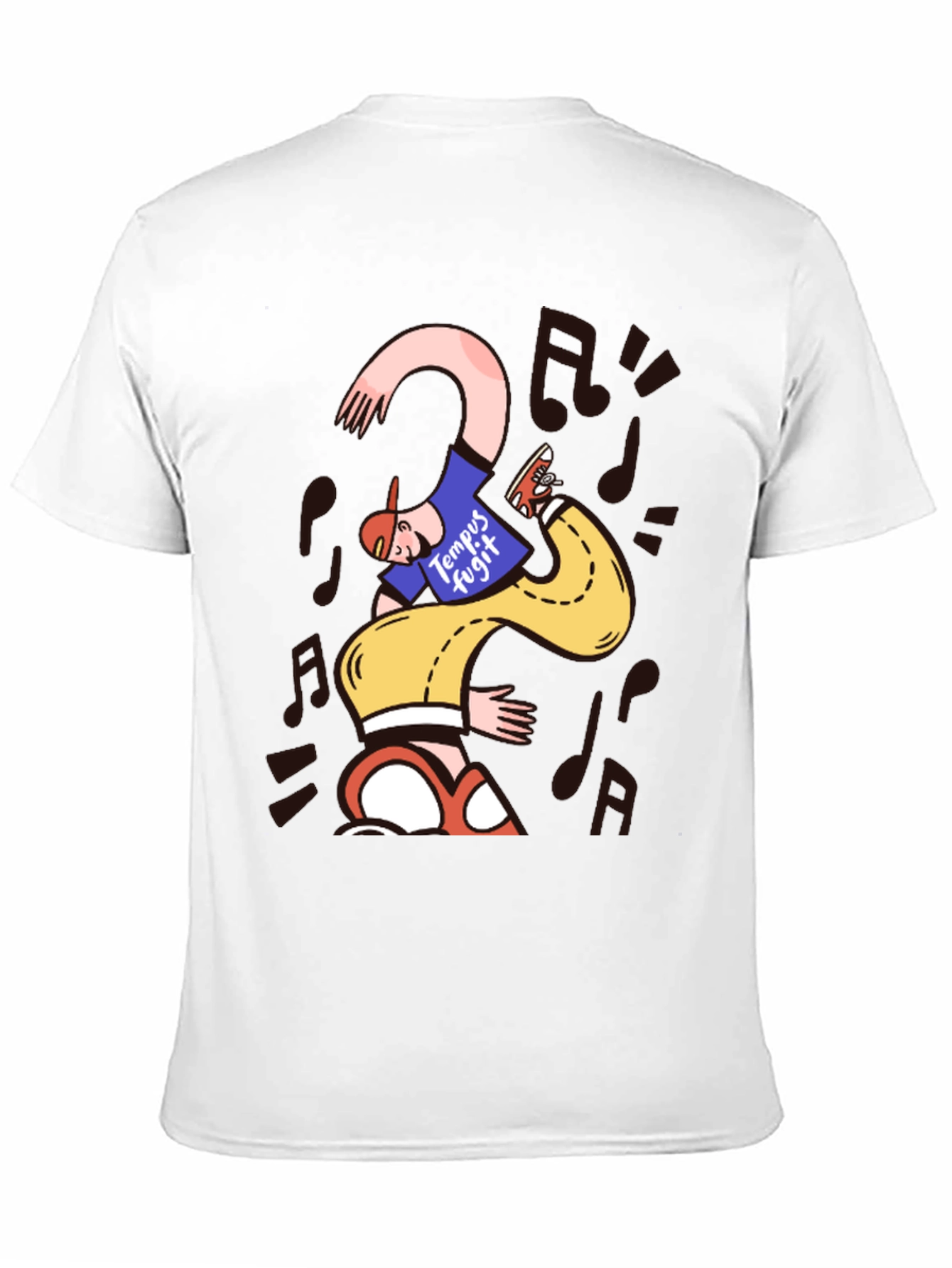 Unique Graphic Print T-Shirt - Time Flies