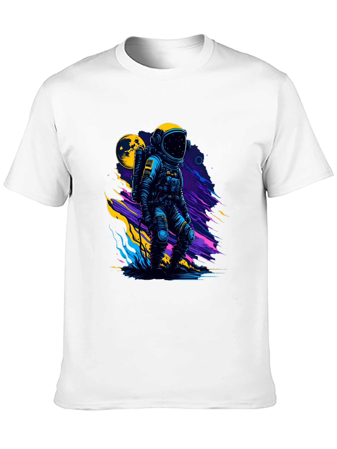 Astronaut Graphic Print Black T-Shirt