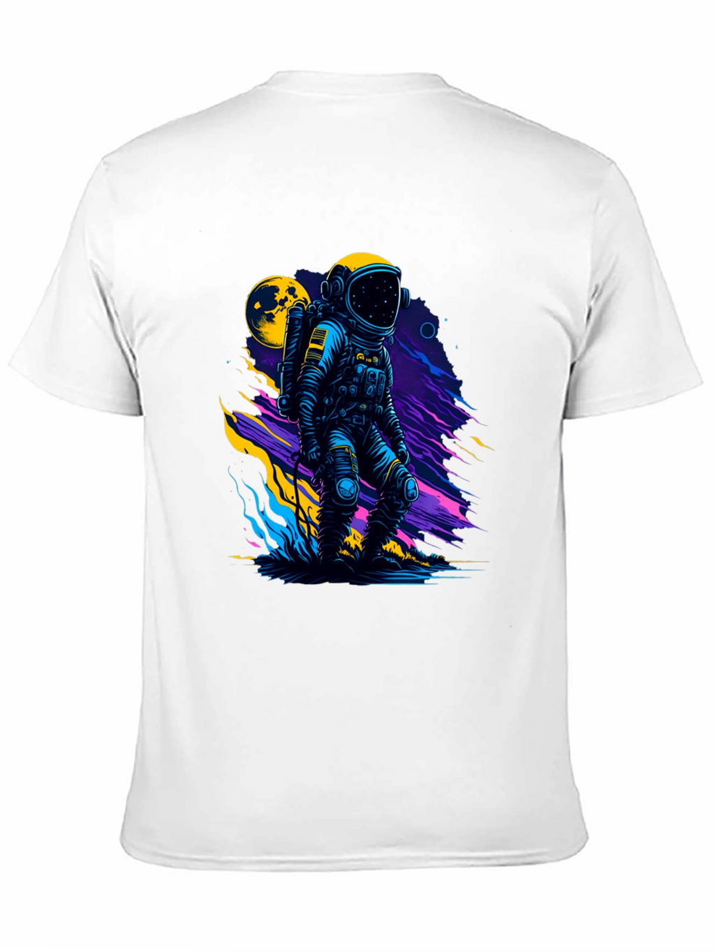 Astronaut Graphic Print Black T-Shirt