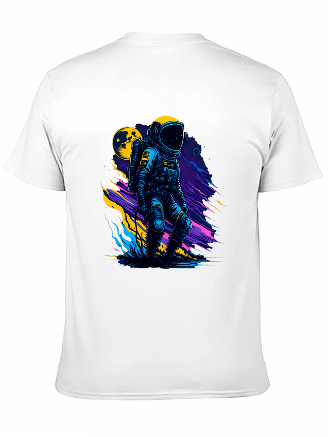 Astronaut Graphic Print Black T-Shirt