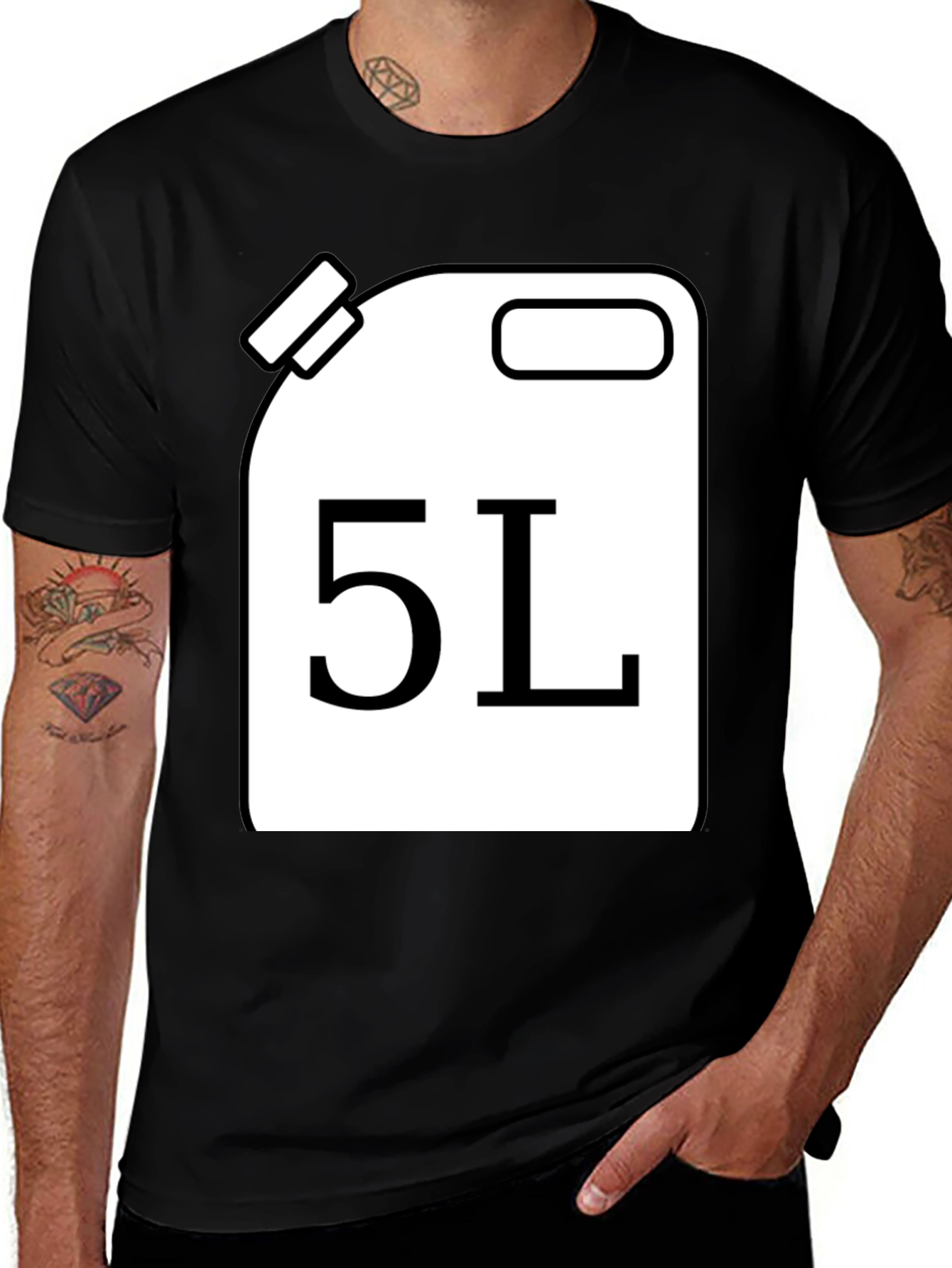 Funny 5L Gas Can T-Shirt - Novelty Graphic Tee