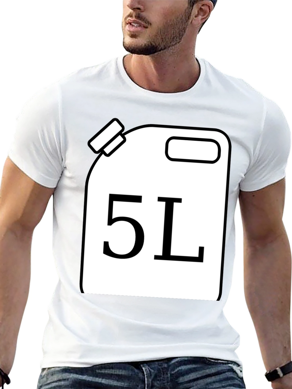 Funny 5L Gas Can T-Shirt - Novelty Graphic Tee