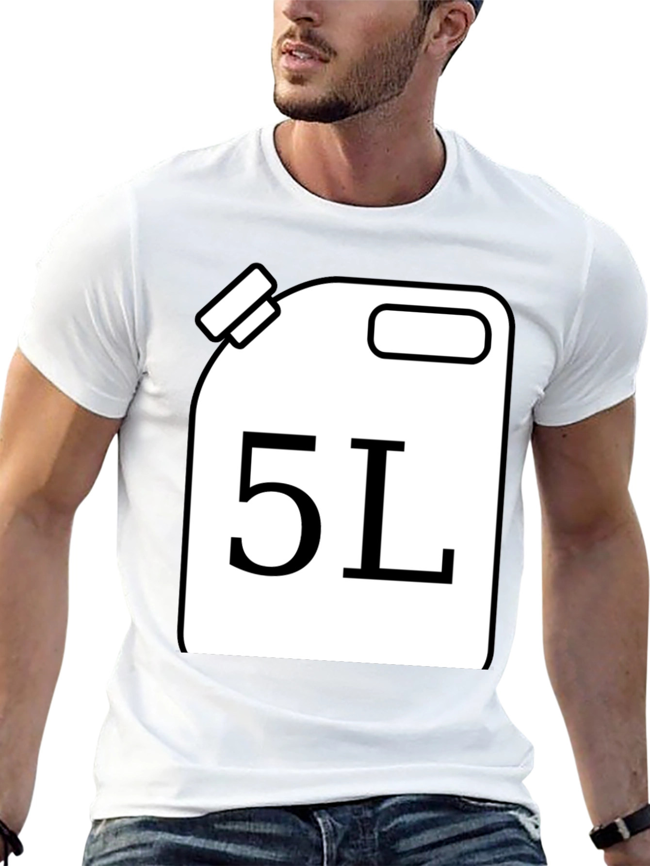 Funny 5L Gas Can T-Shirt - Novelty Graphic Tee