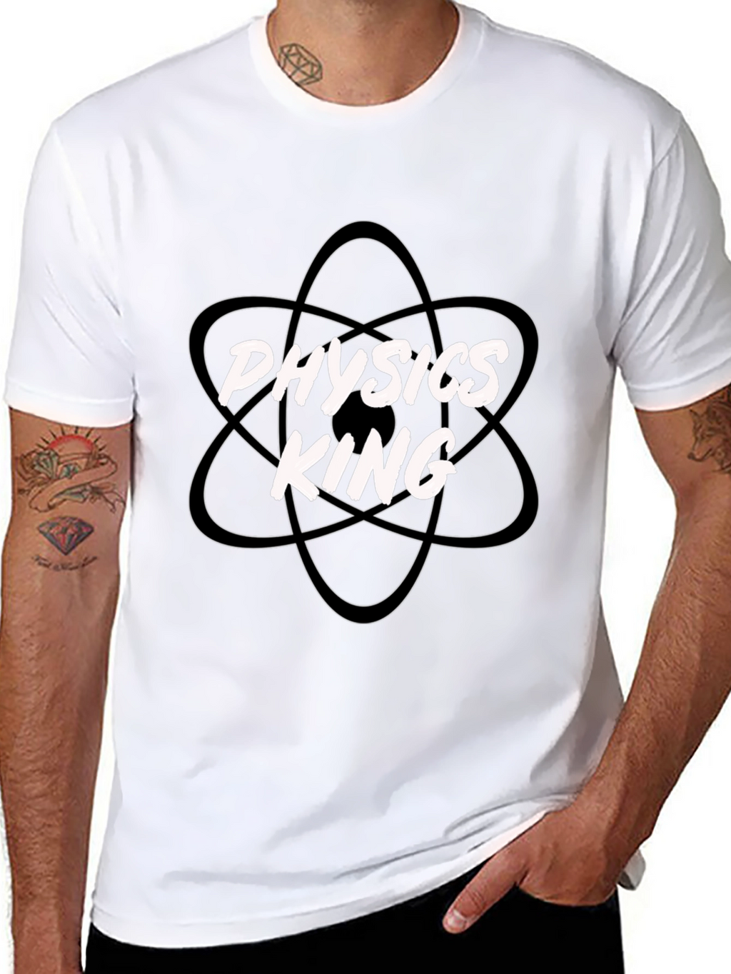 Physics King Black Cotton T-Shirt