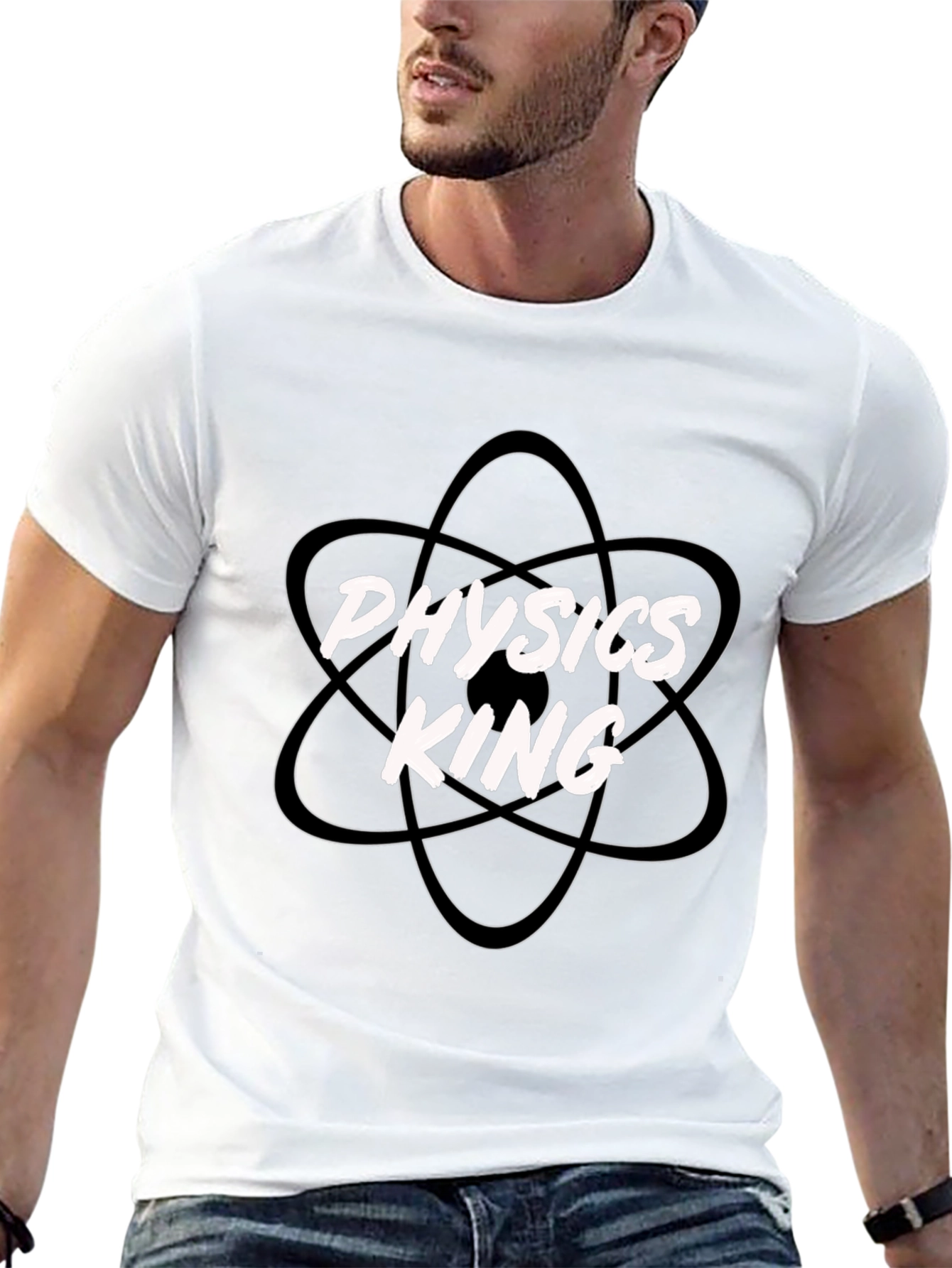 Physics King Black Cotton T-Shirt