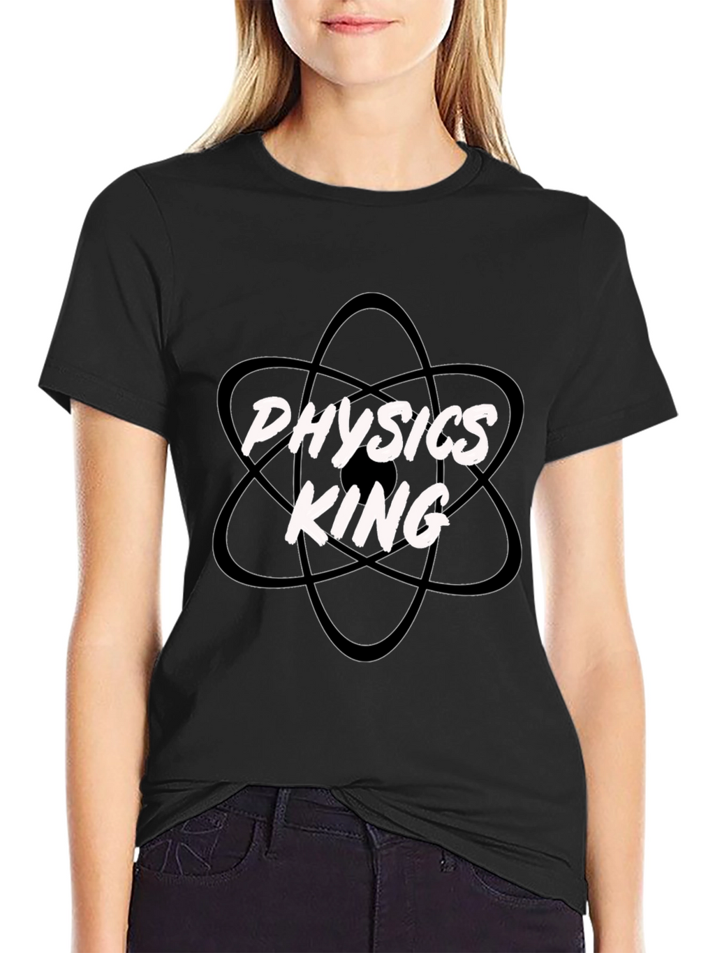 Physics King Black Cotton T-Shirt
