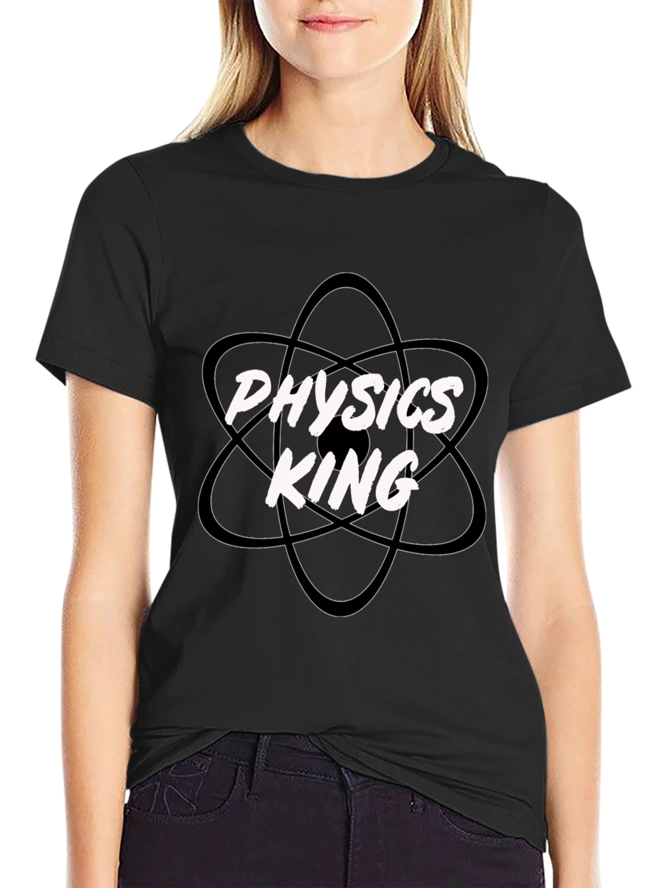 Physics King Black Cotton T-Shirt
