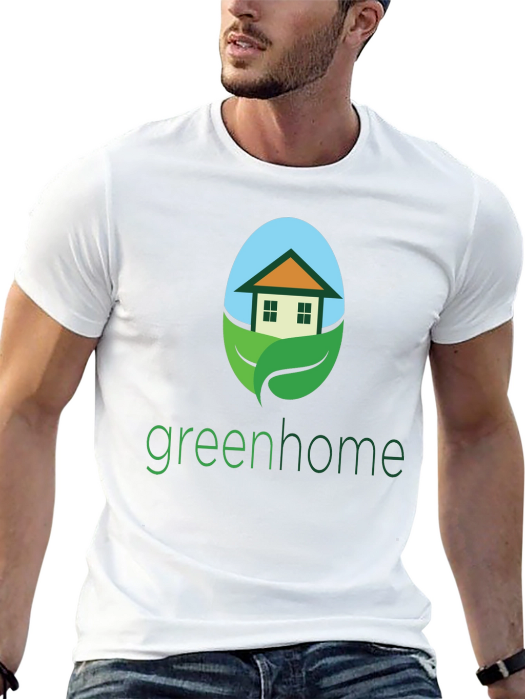 Green Home Graphic Tee - Eco-Friendly Design