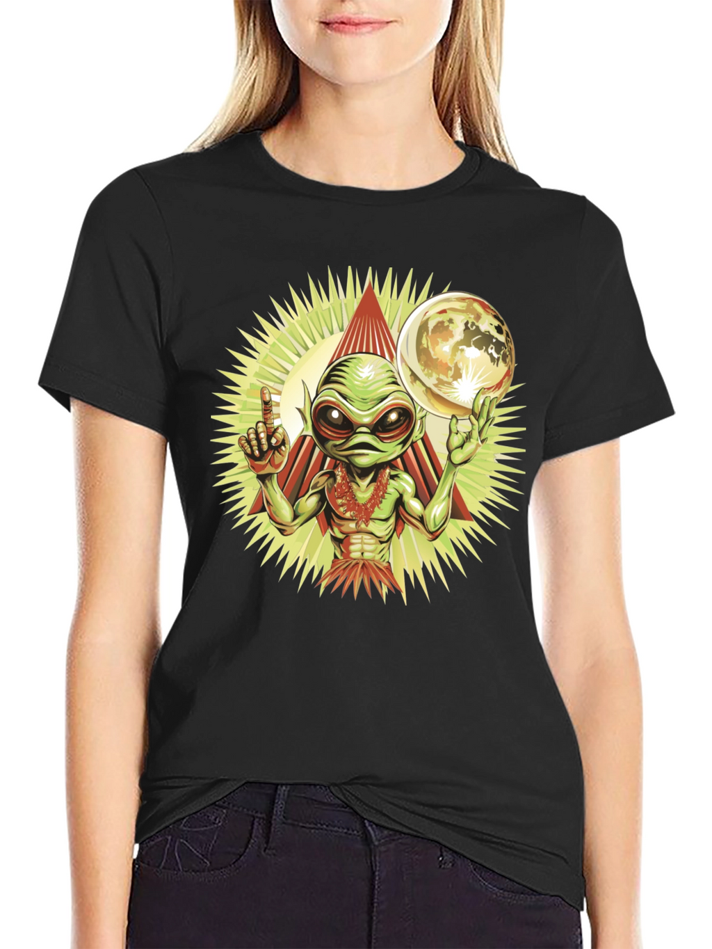 Alien Moon T-Shirt - Cosmic Design