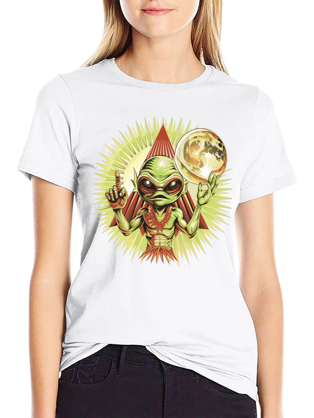 Alien Moon T-Shirt - Cosmic Design