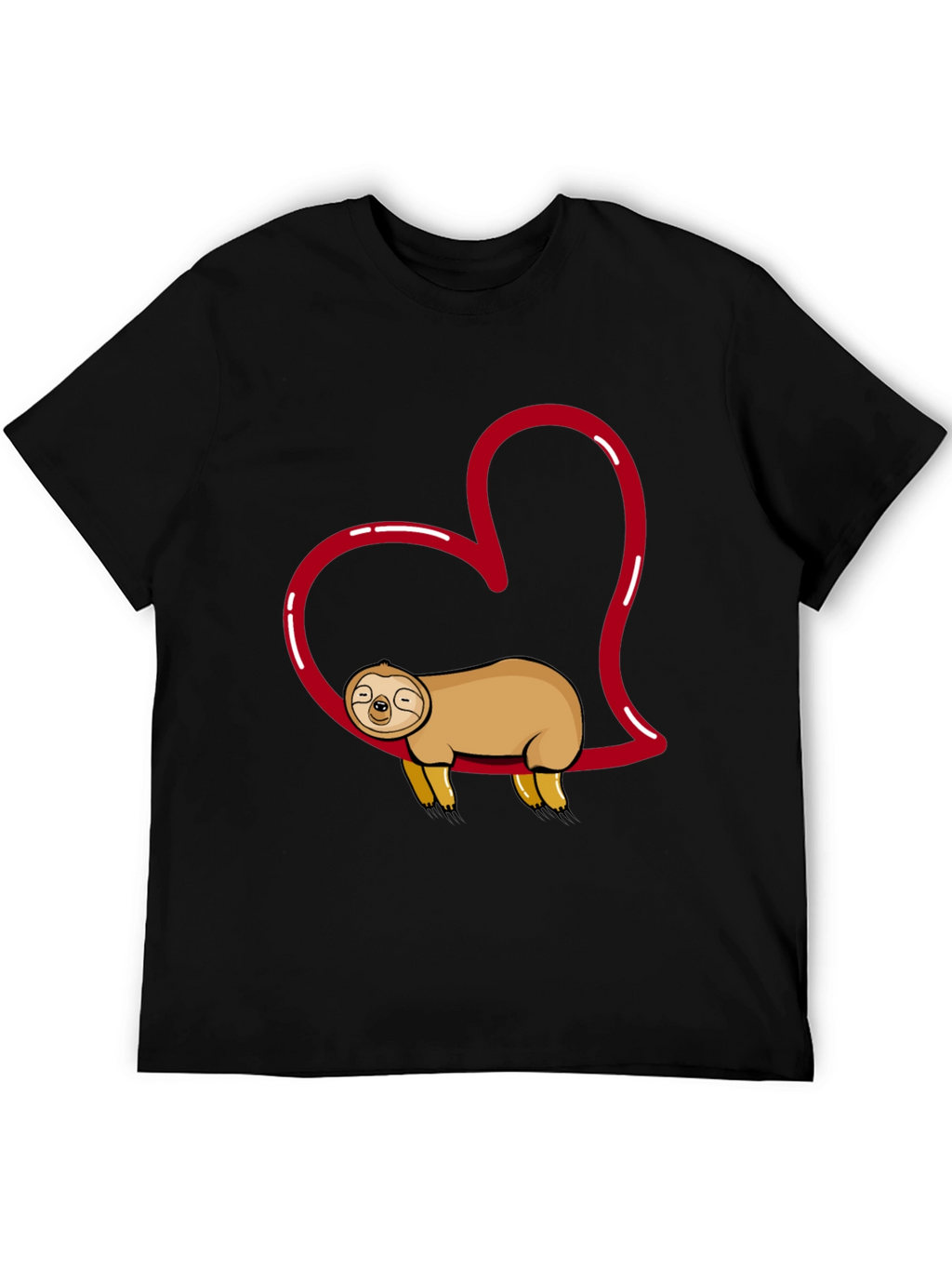 Cute Sloth Heart T-Shirt - Relaxed Comfort