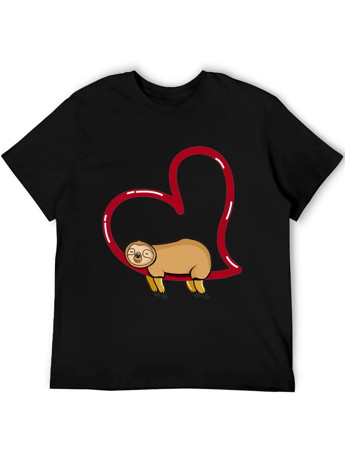 Cute Sloth Heart T-Shirt - Relaxed Comfort