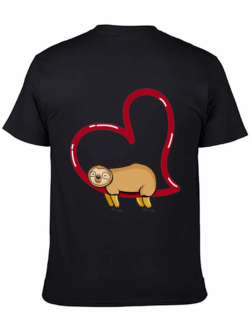 Cute Sloth Heart T-Shirt - Relaxed Comfort