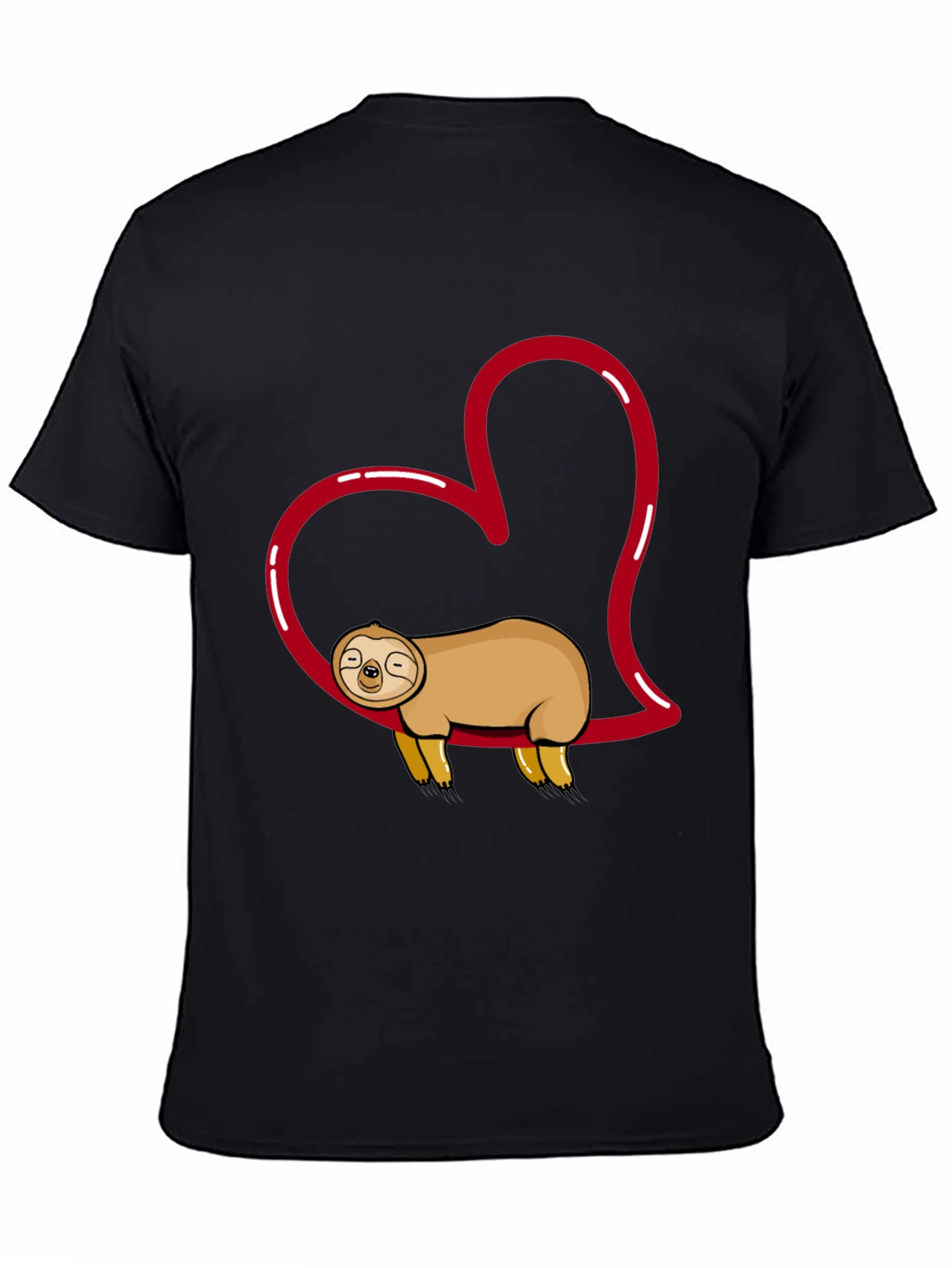 Cute Sloth Heart T-Shirt - Relaxed Comfort