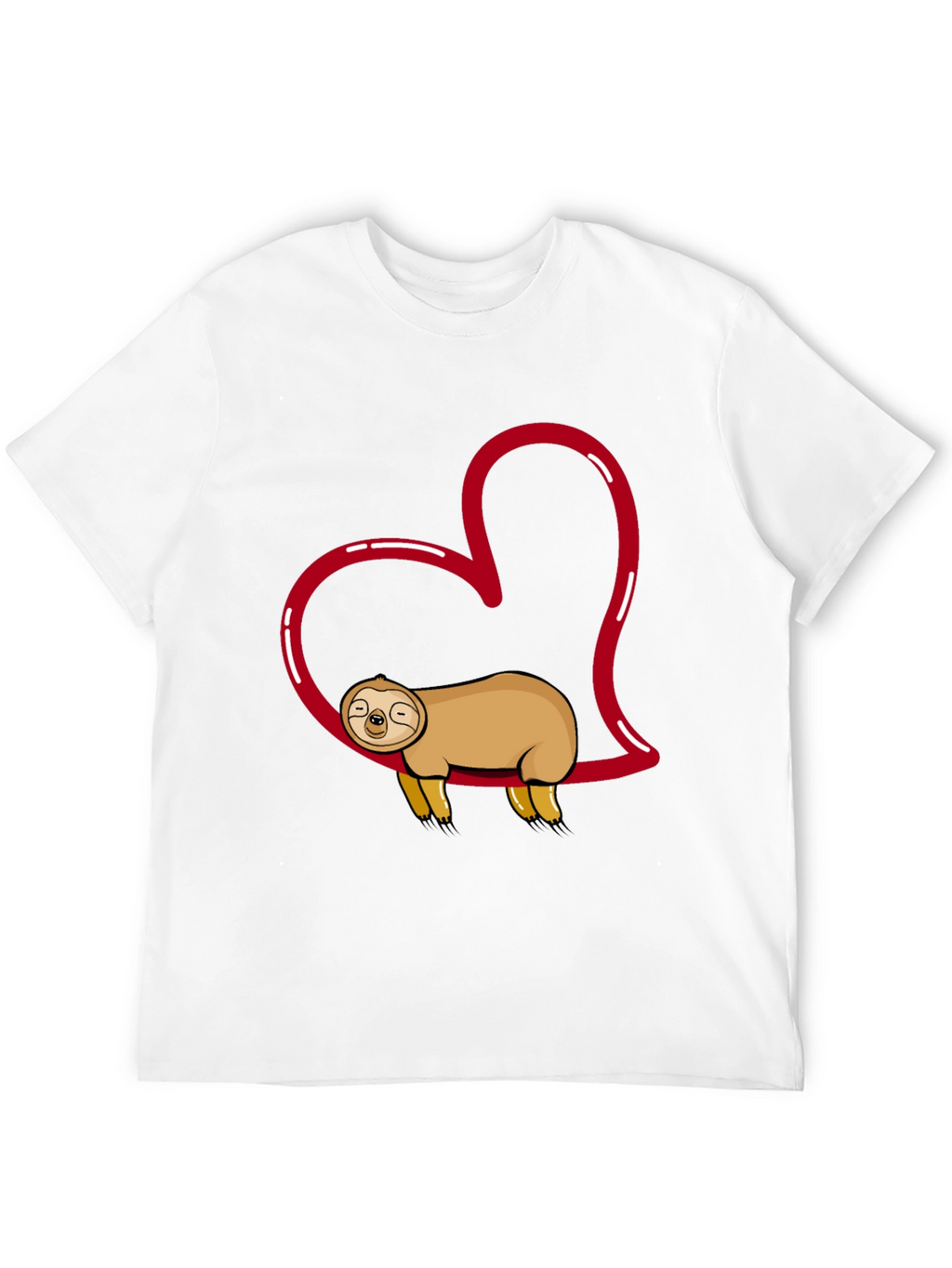Cute Sloth Heart T-Shirt - Relaxed Comfort