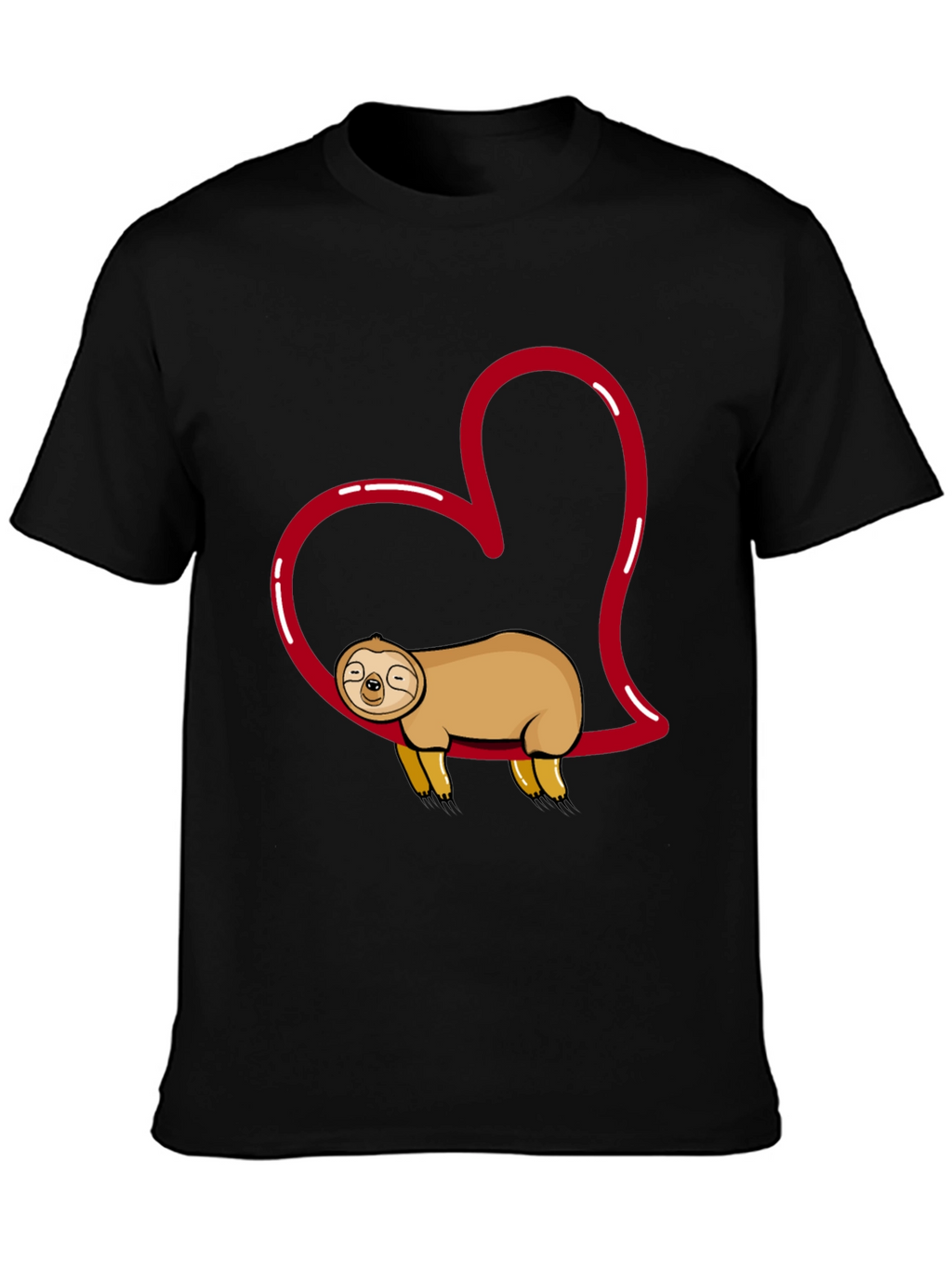 Cute Sloth Heart T-Shirt - Relaxed Comfort