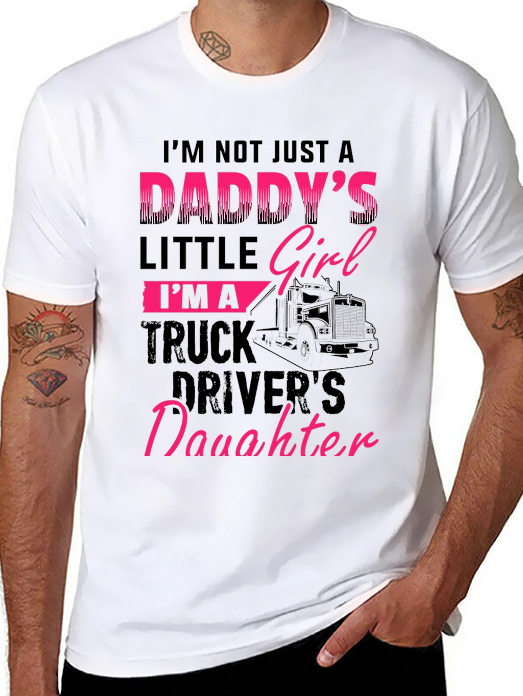 Daddys Truck Driver Daughter Graphic Tee