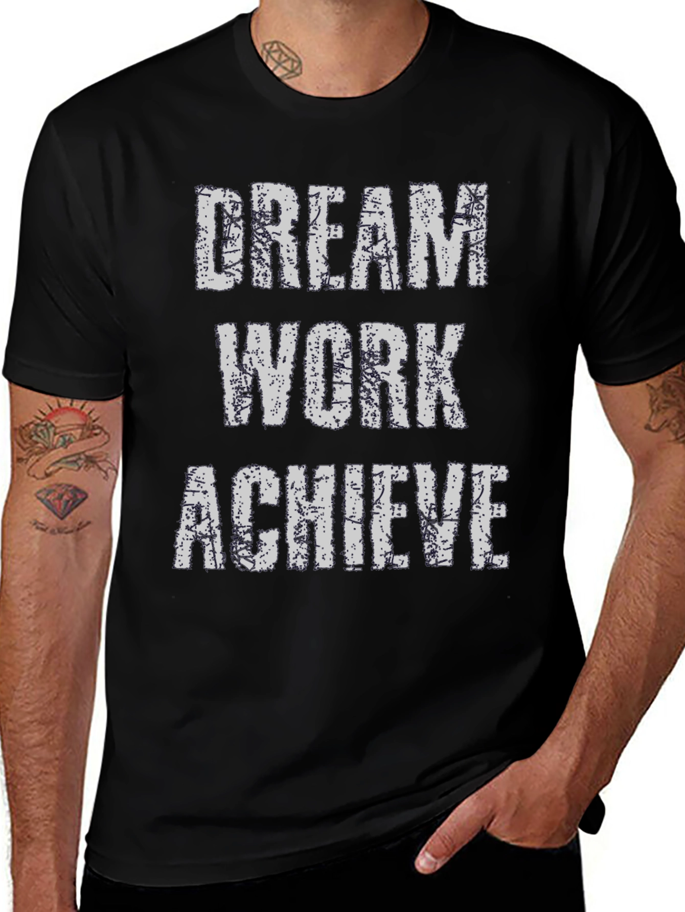 Dream Work Achieve T-Shirt - Inspirational Graphic Tee