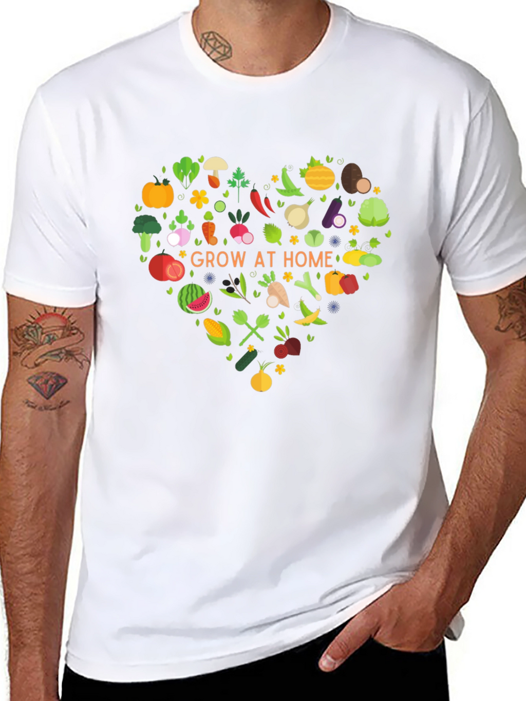 Grow at Home Heart Graphic Tee