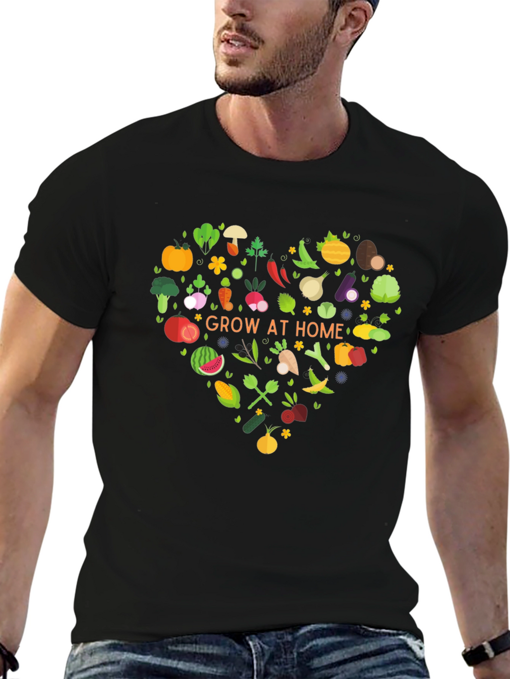 Grow at Home Heart Graphic Tee