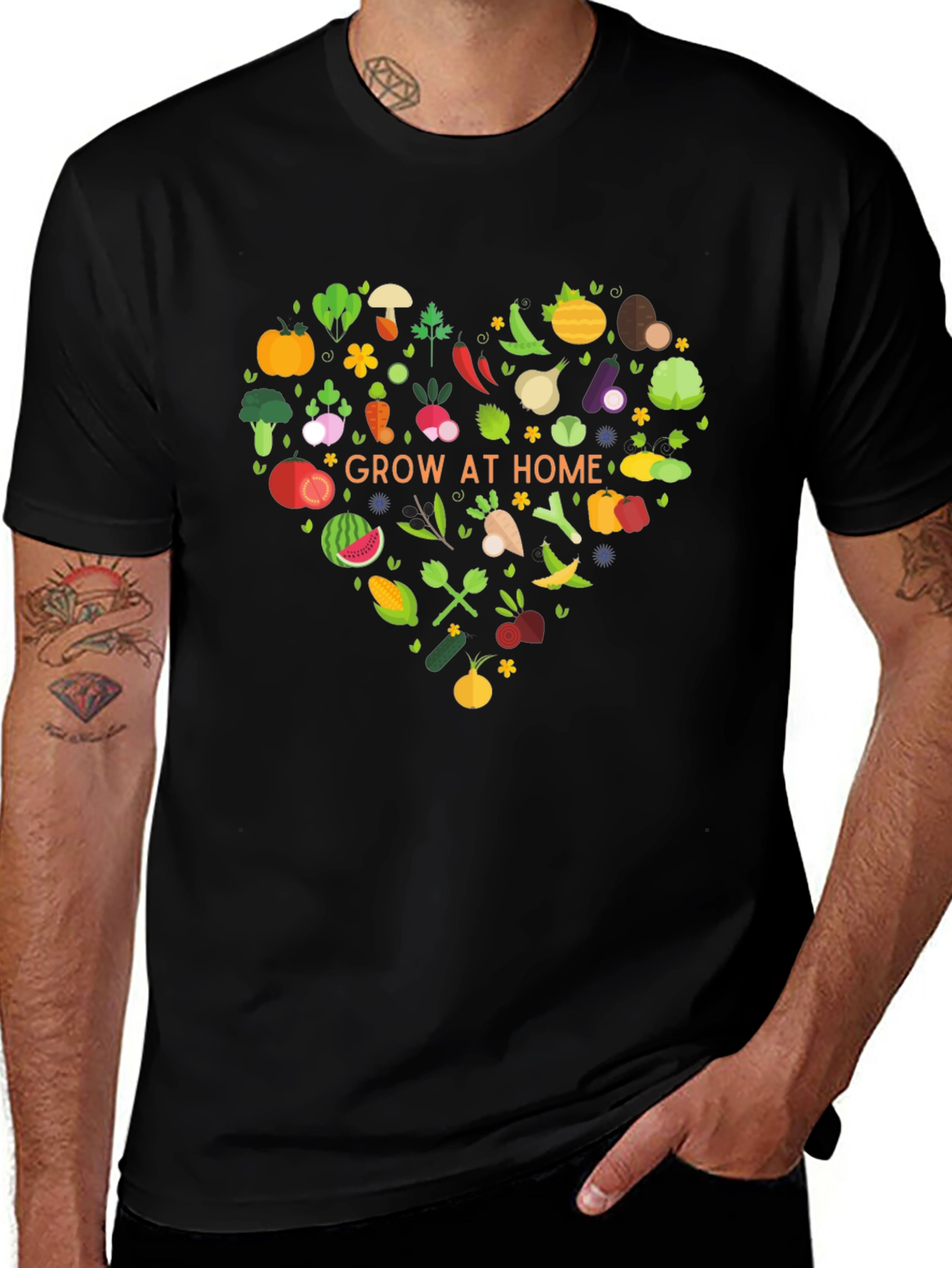 Grow at Home Heart Graphic Tee