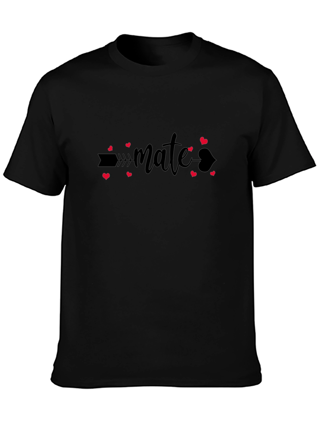 Mate Heart Arrow Black T-Shirt