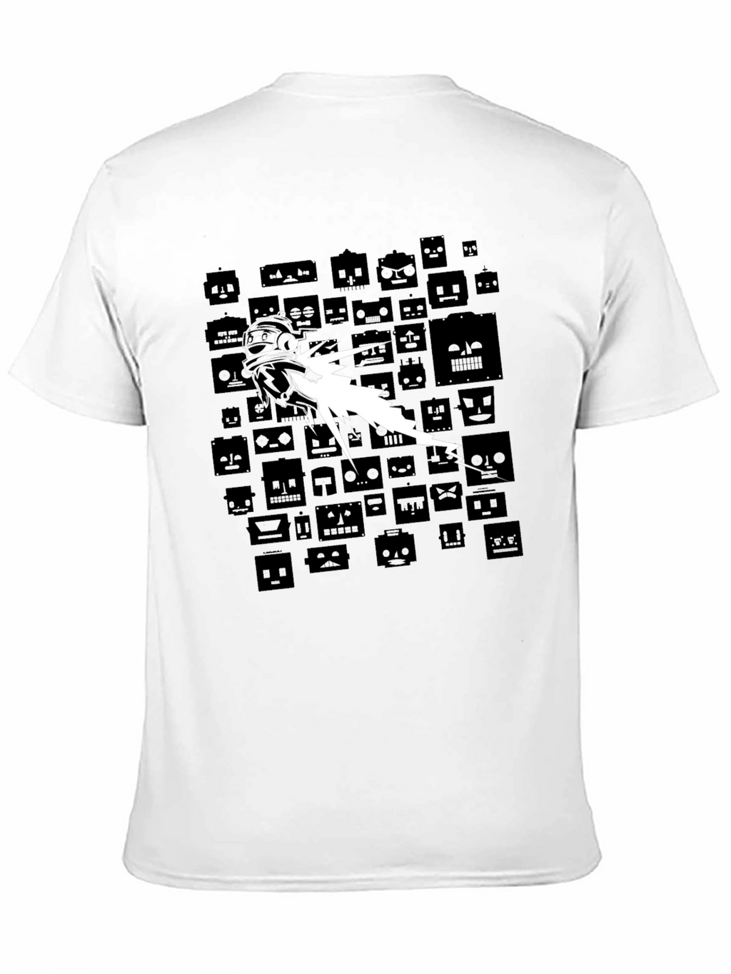 Retro Robot Blast T-Shirt - Black