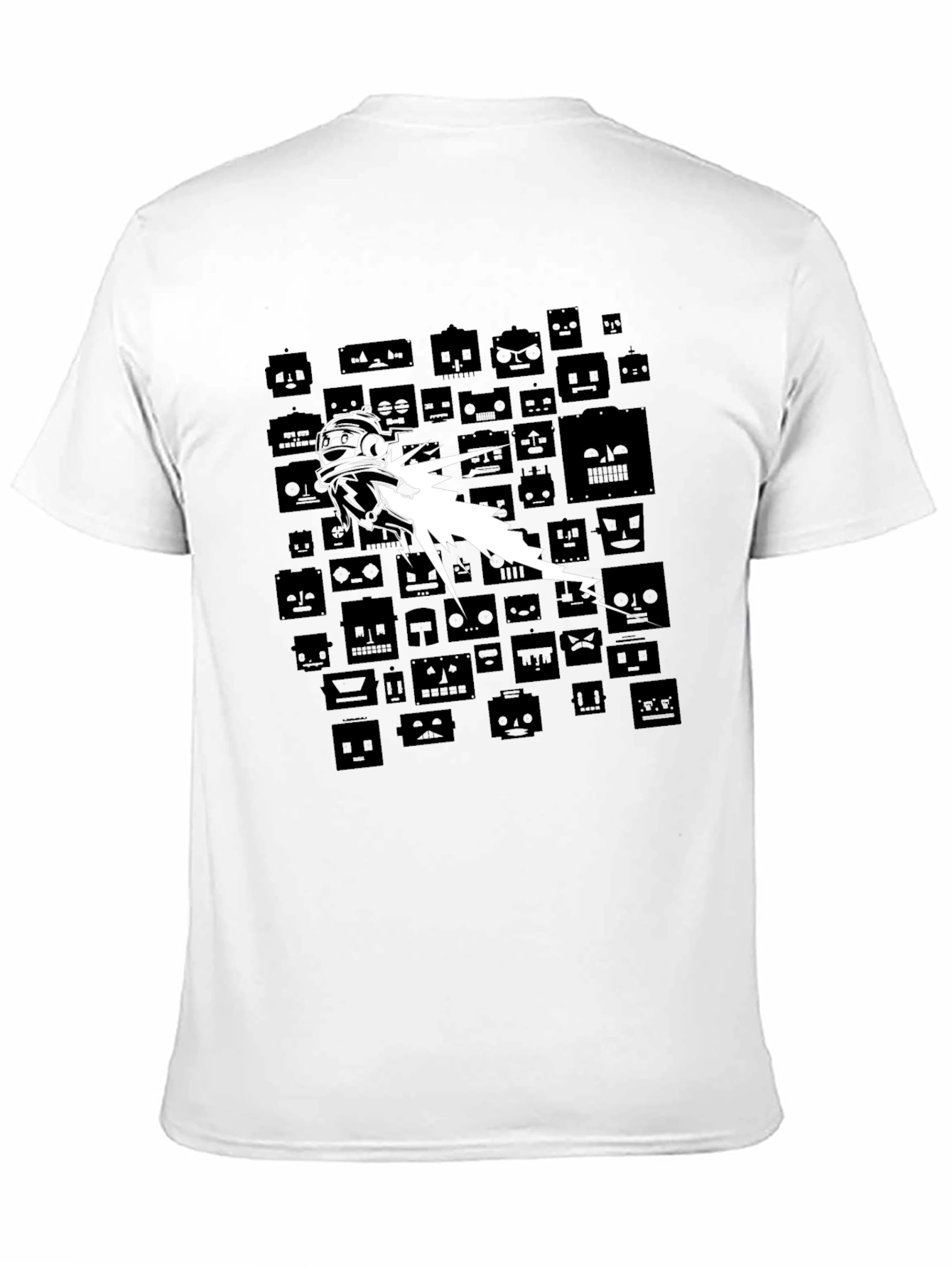 Retro Robot Blast T-Shirt - Black